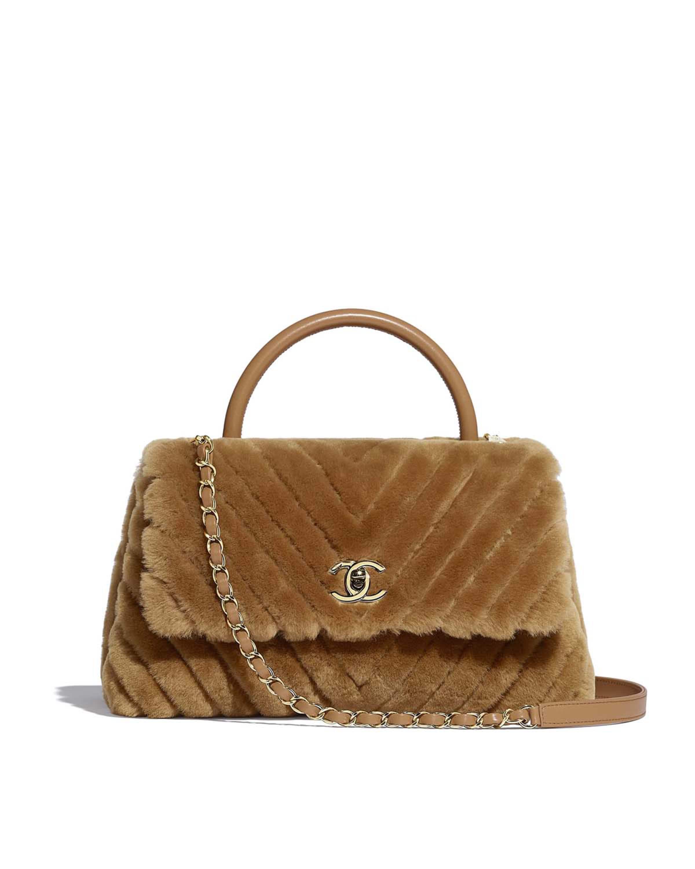CHANEL FLAP BAG WITH TOP HANDLE