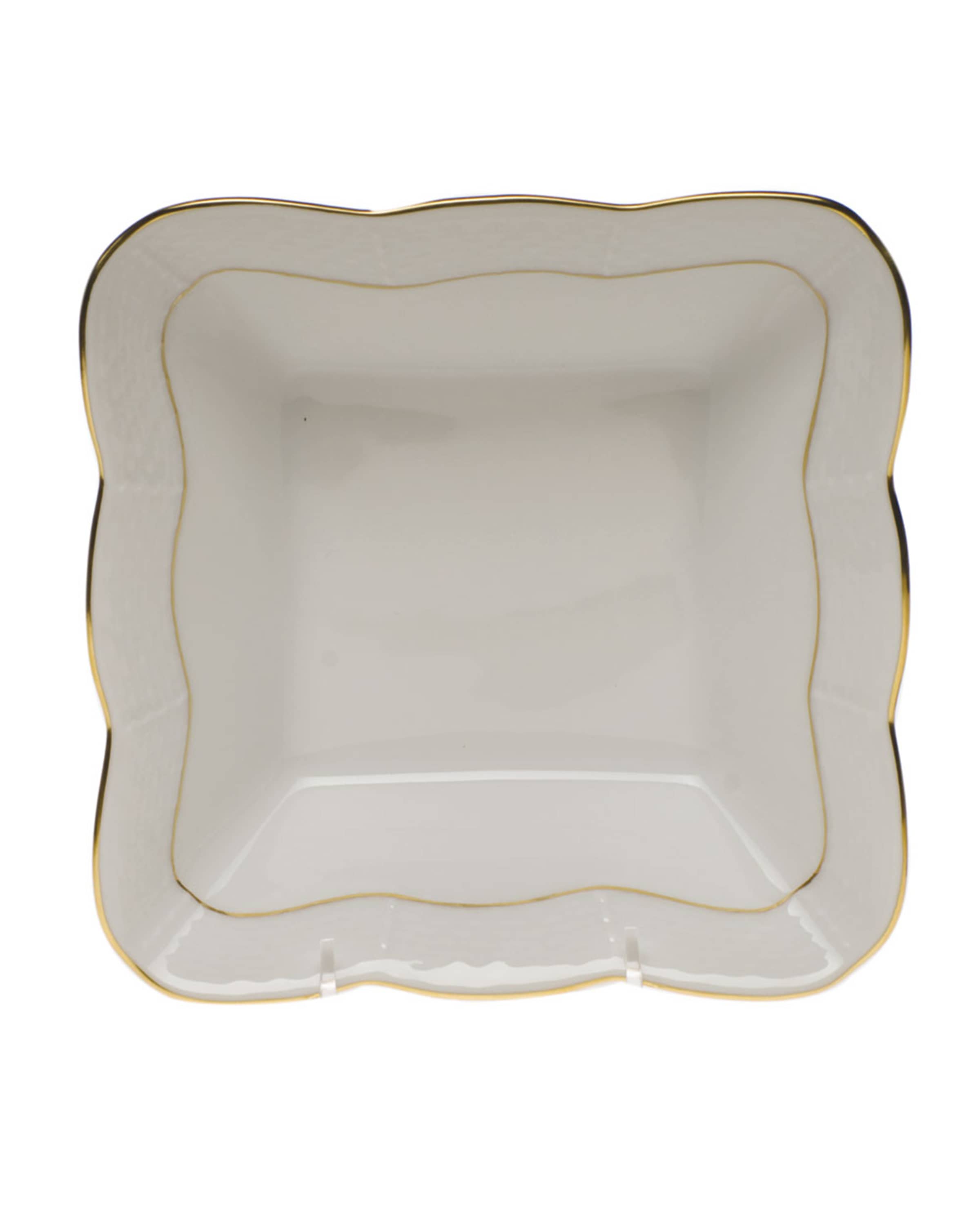 Herend Golden Edge Square Dish