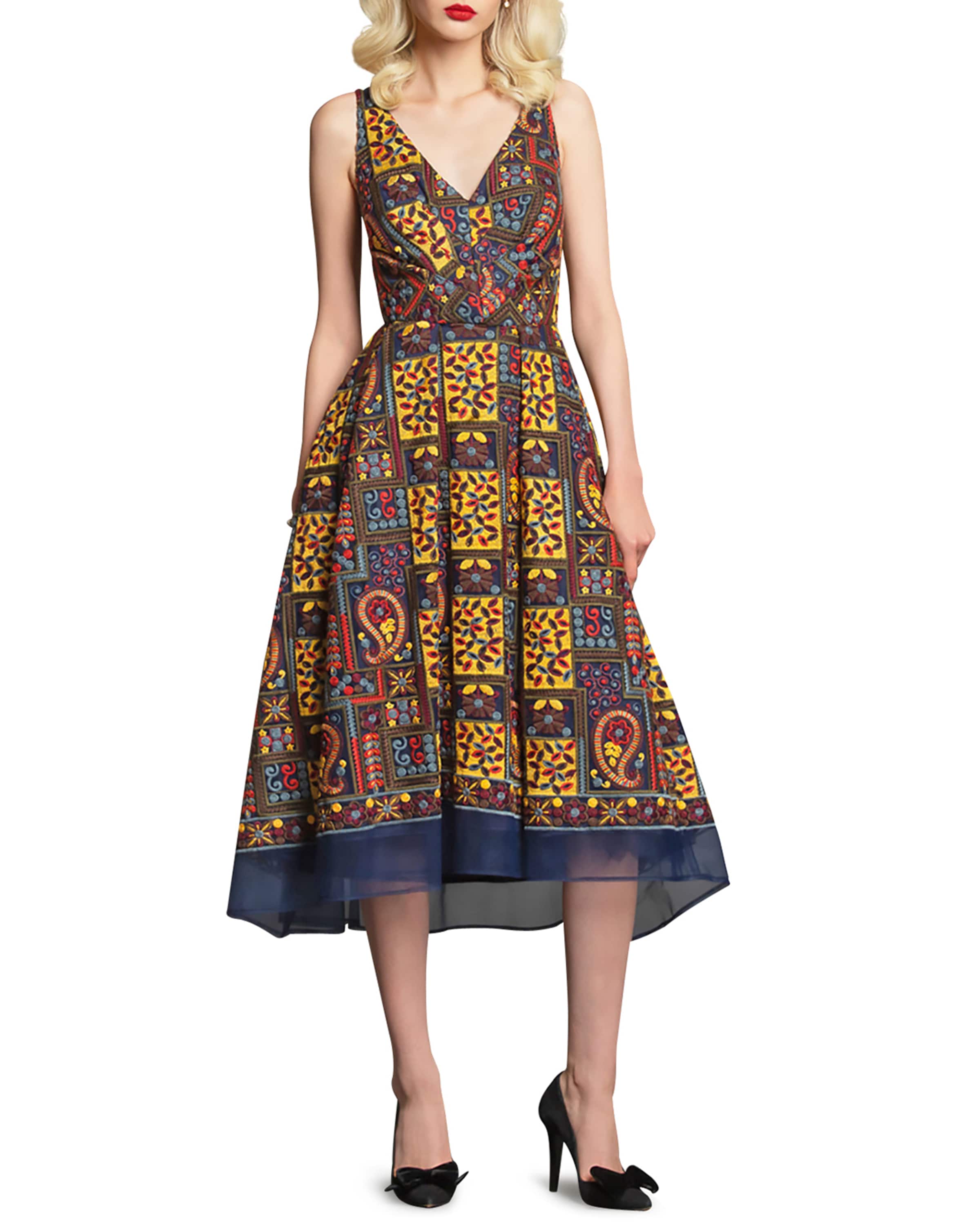 eva franco embroidered dress Eva Franco Zuzanna Dress in Emerald Meadow – Wild Luxe Boutique