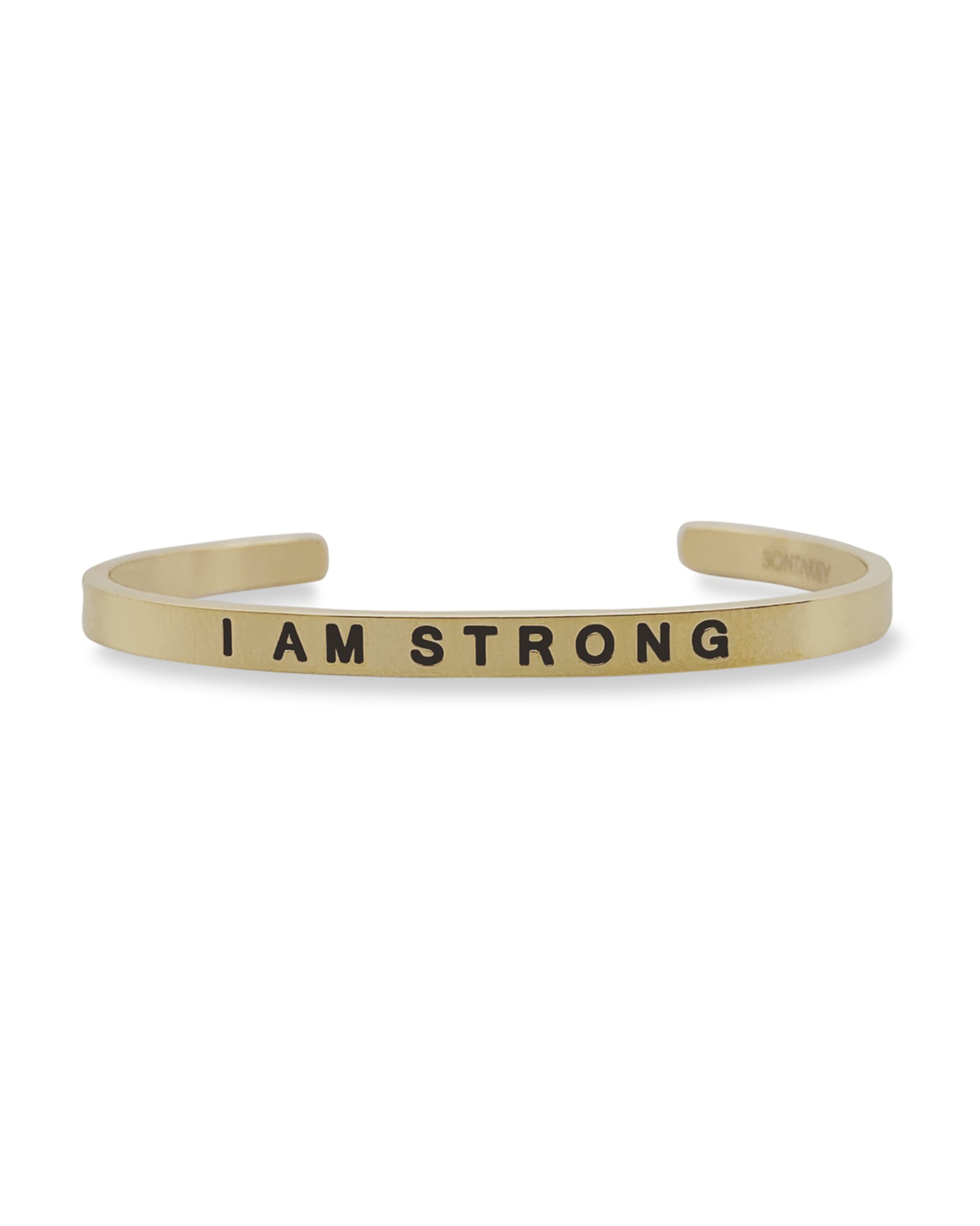 Sontakey Girl's I Am Strong Engraved Bangle Bracelet