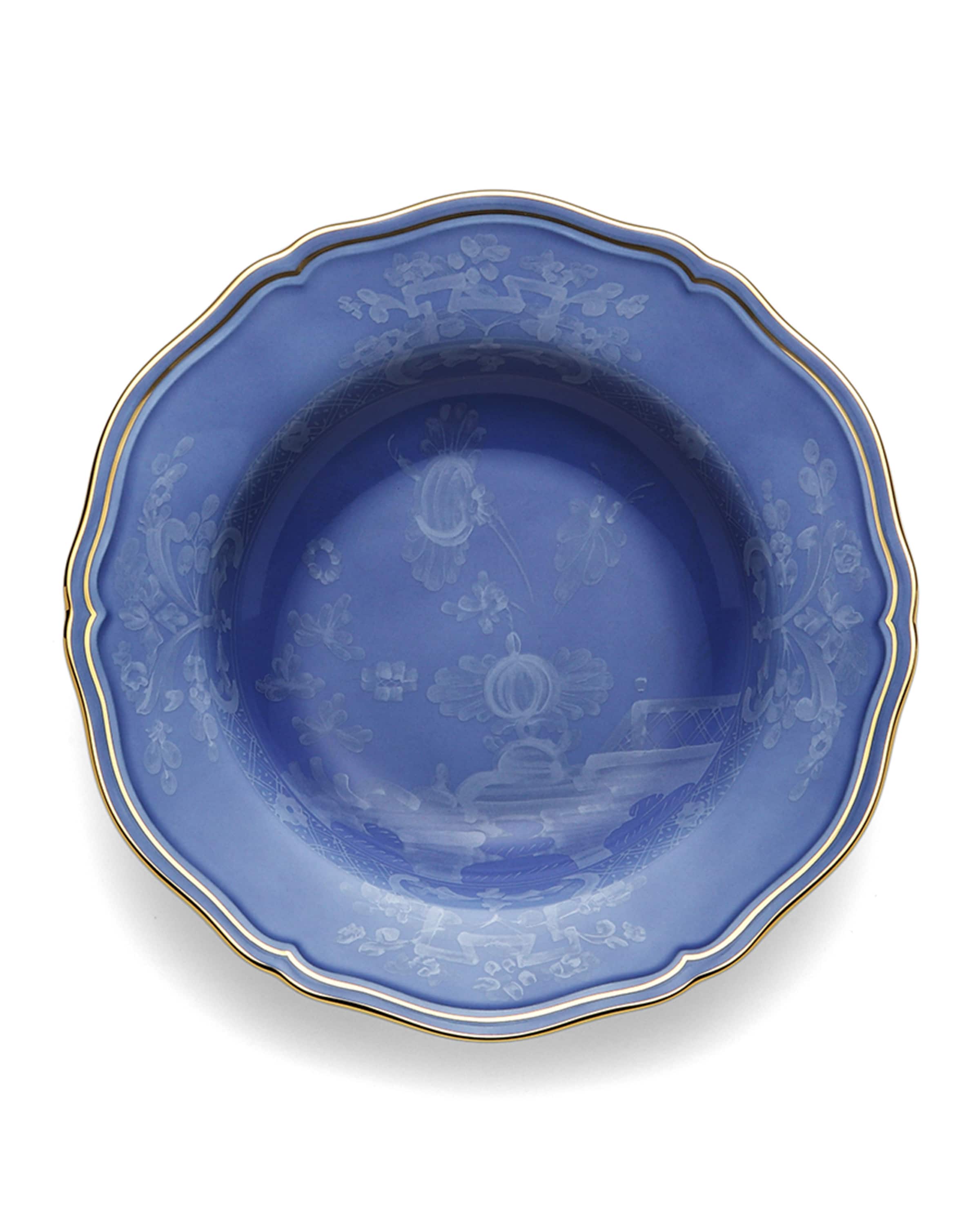 GINORI 1735 Oriente Italiano Rim Soup Plate, Pervinca