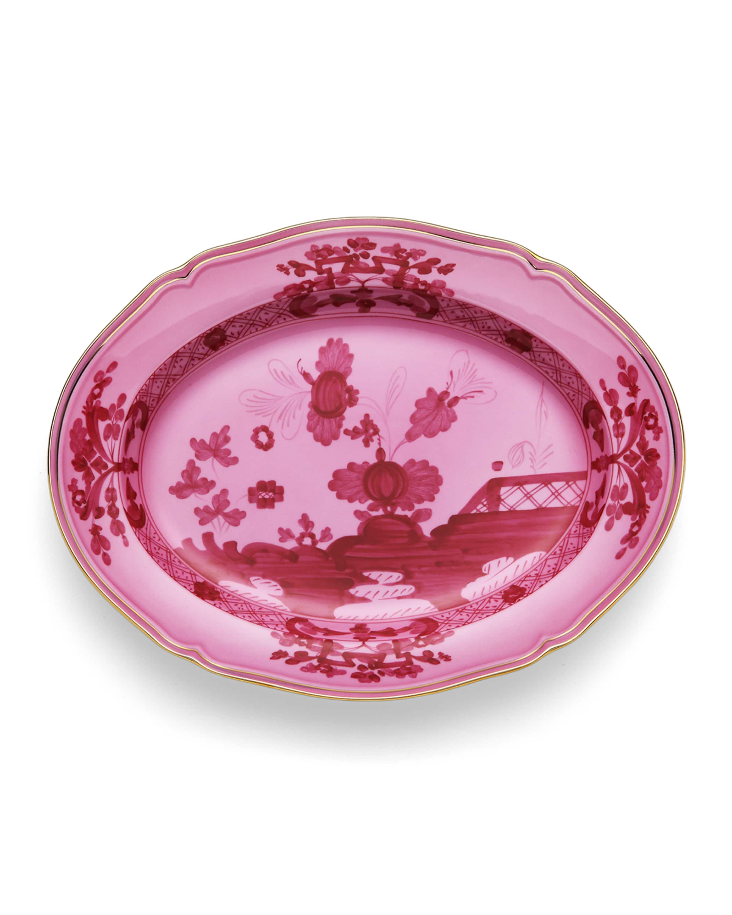 GINORI 1735 Oriente Italiano Oval Platter, Porpora