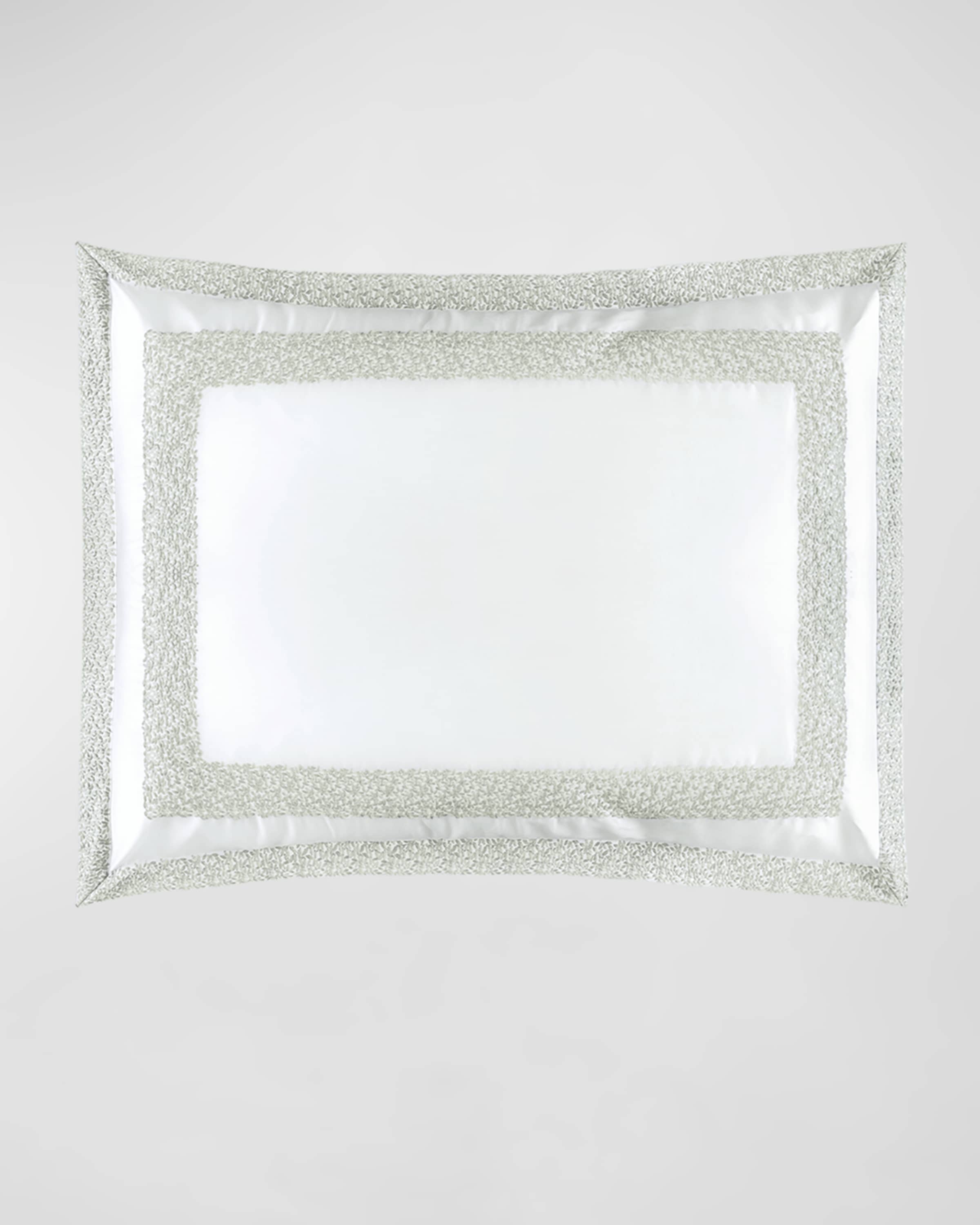 Bovi Fine Linens Malone Standard Sham, White/Dove