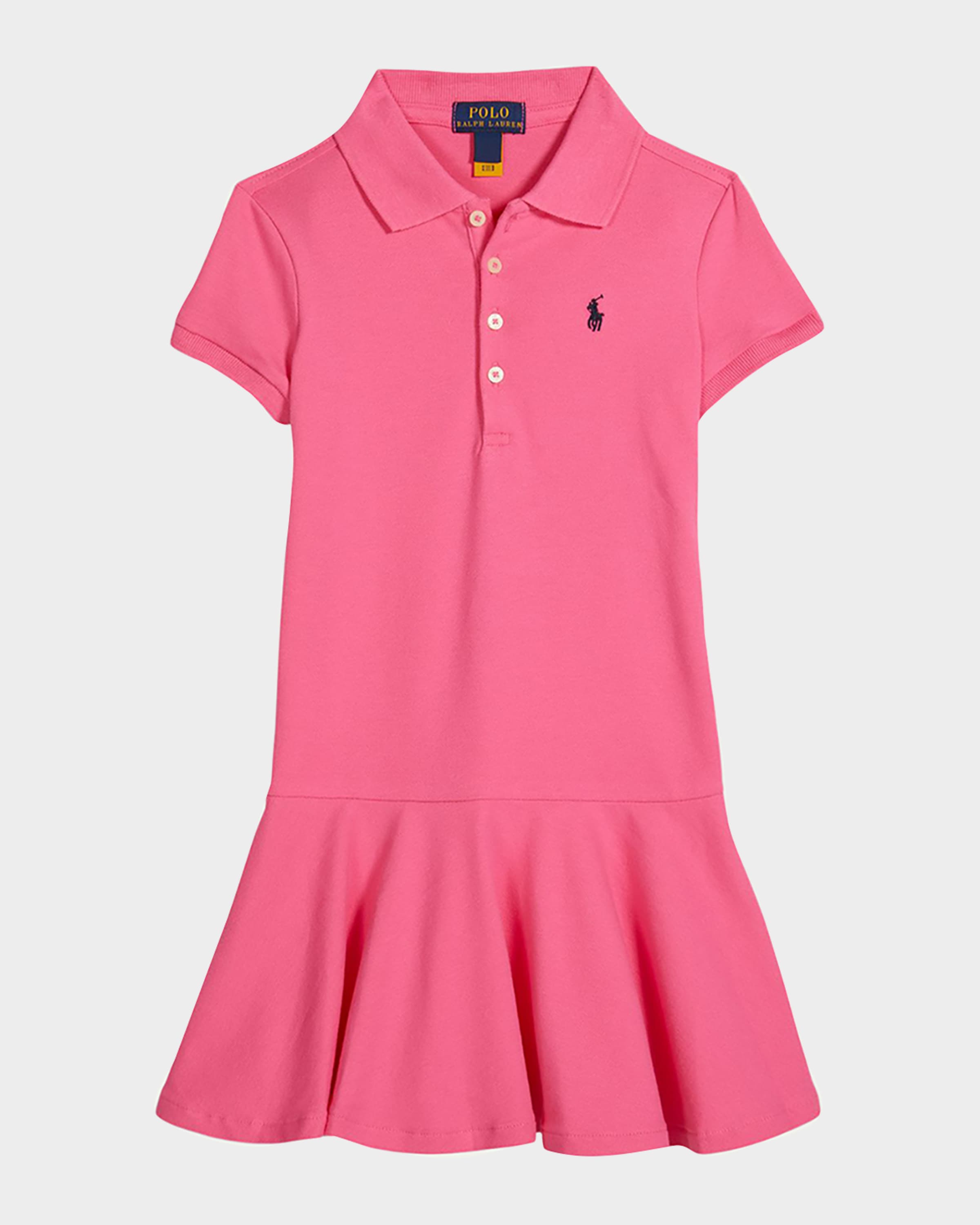 Ralph Lauren Childrenswear Girl's Stretch Cotton Mesh Polo Dress, Size 2-6X