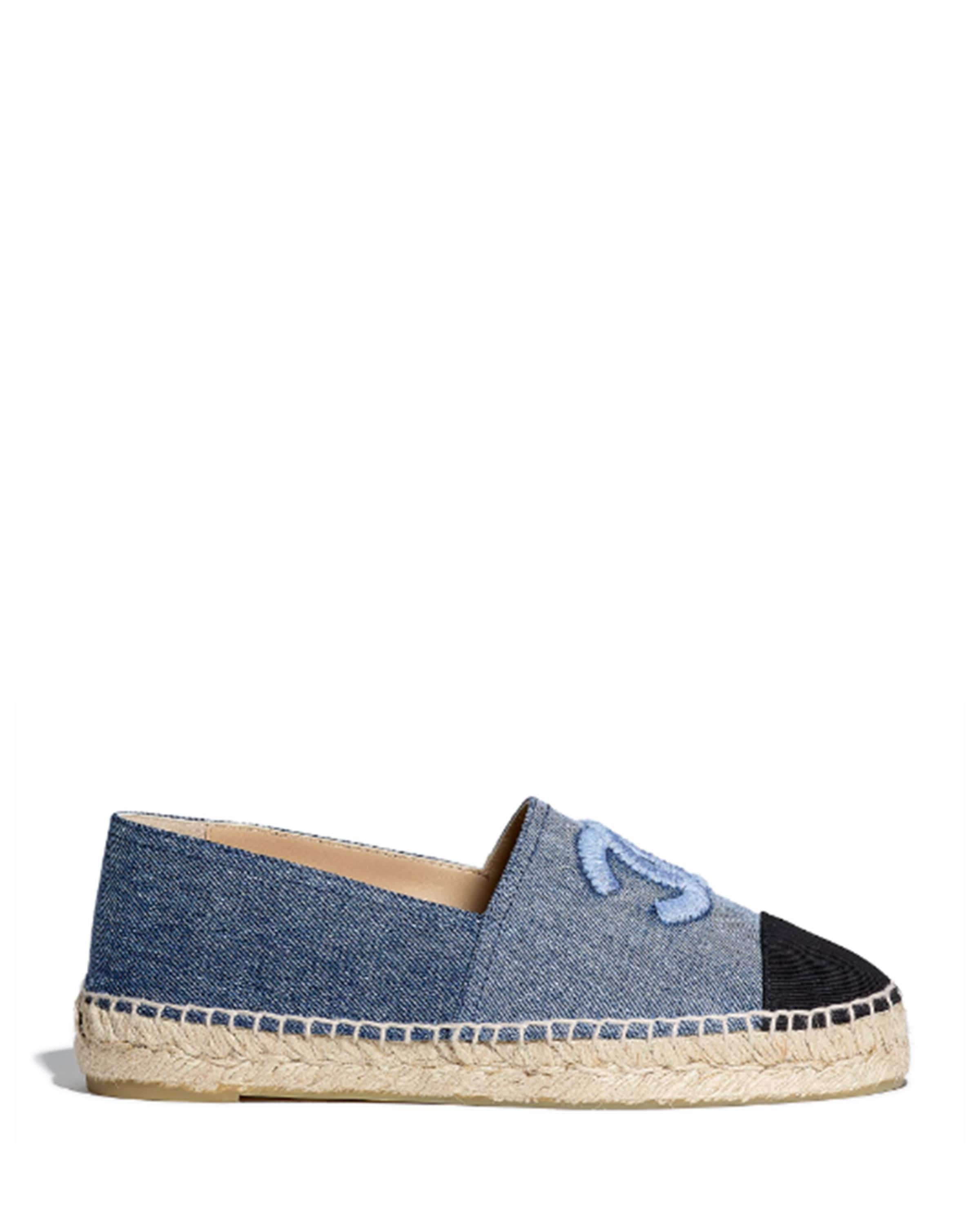 Introducir 53+ imagen chanel denim espadrilles