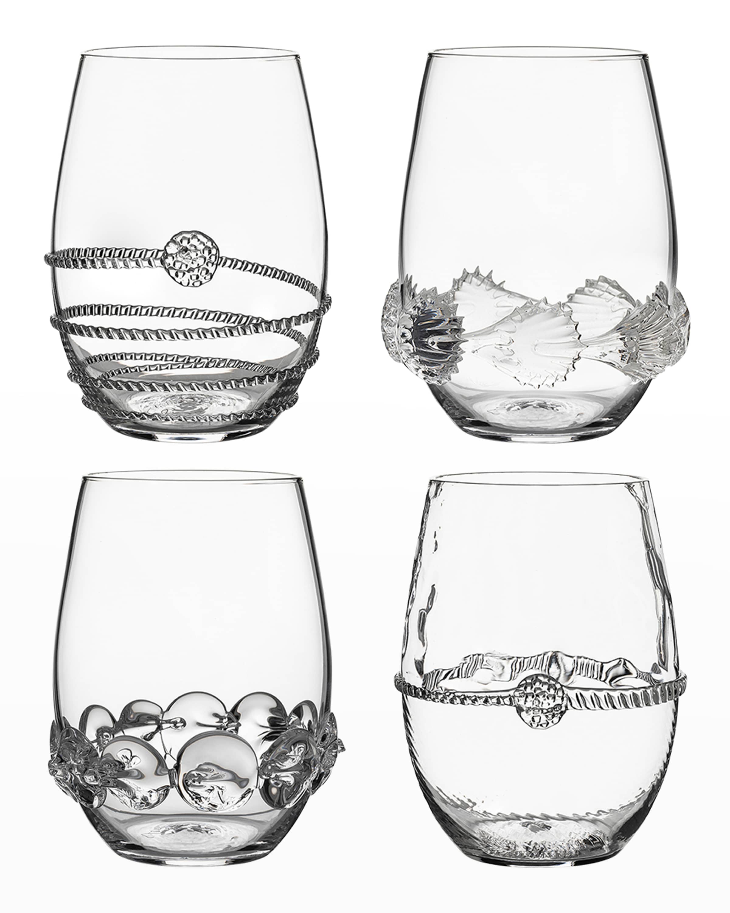 Juliska Heritage Stemless Wine Glass Assorted, Set/4