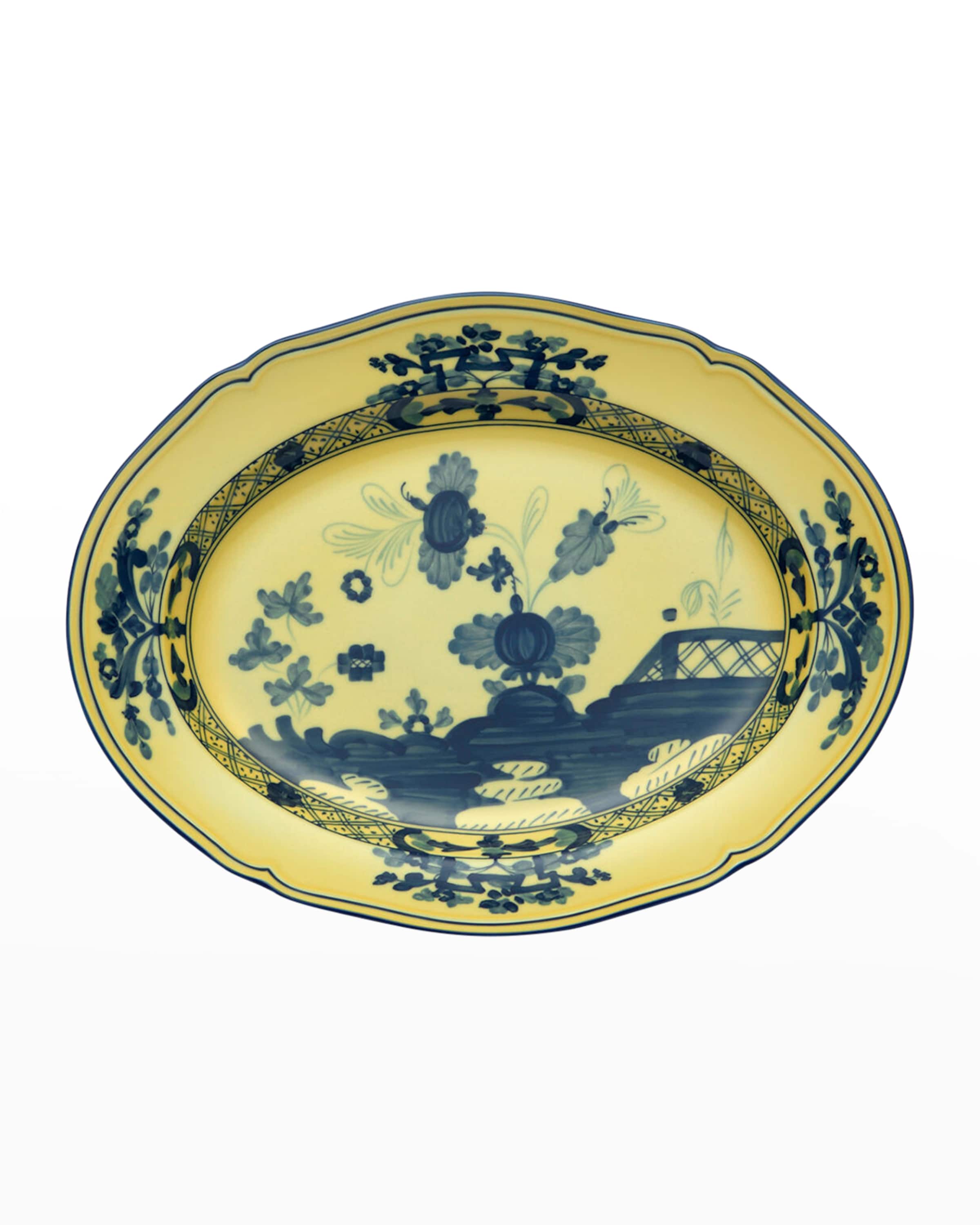 GINORI 1735 Oriente Italiano Oval Platter, Citrino