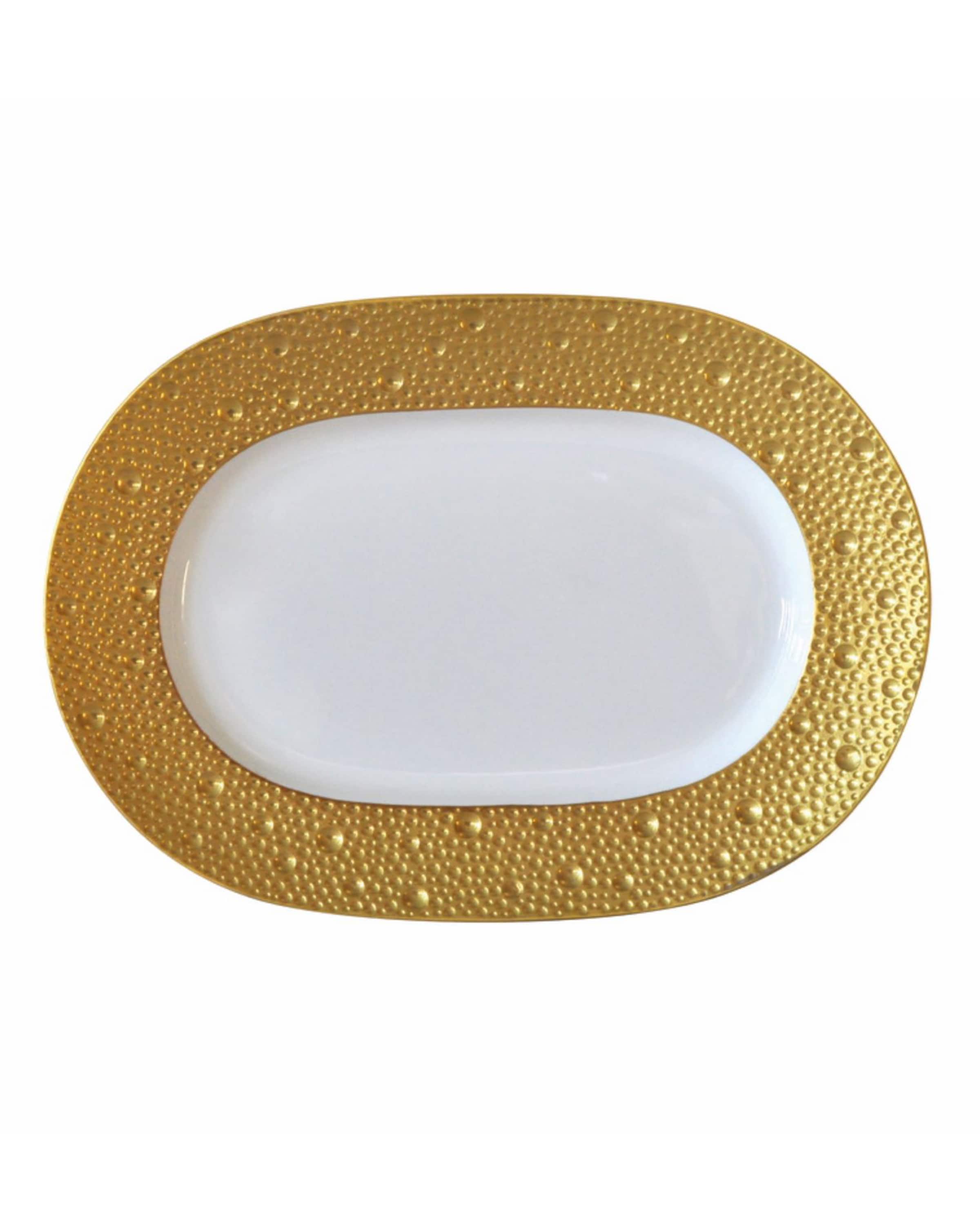 Bernardaud Ecume Gold Relish Dish
