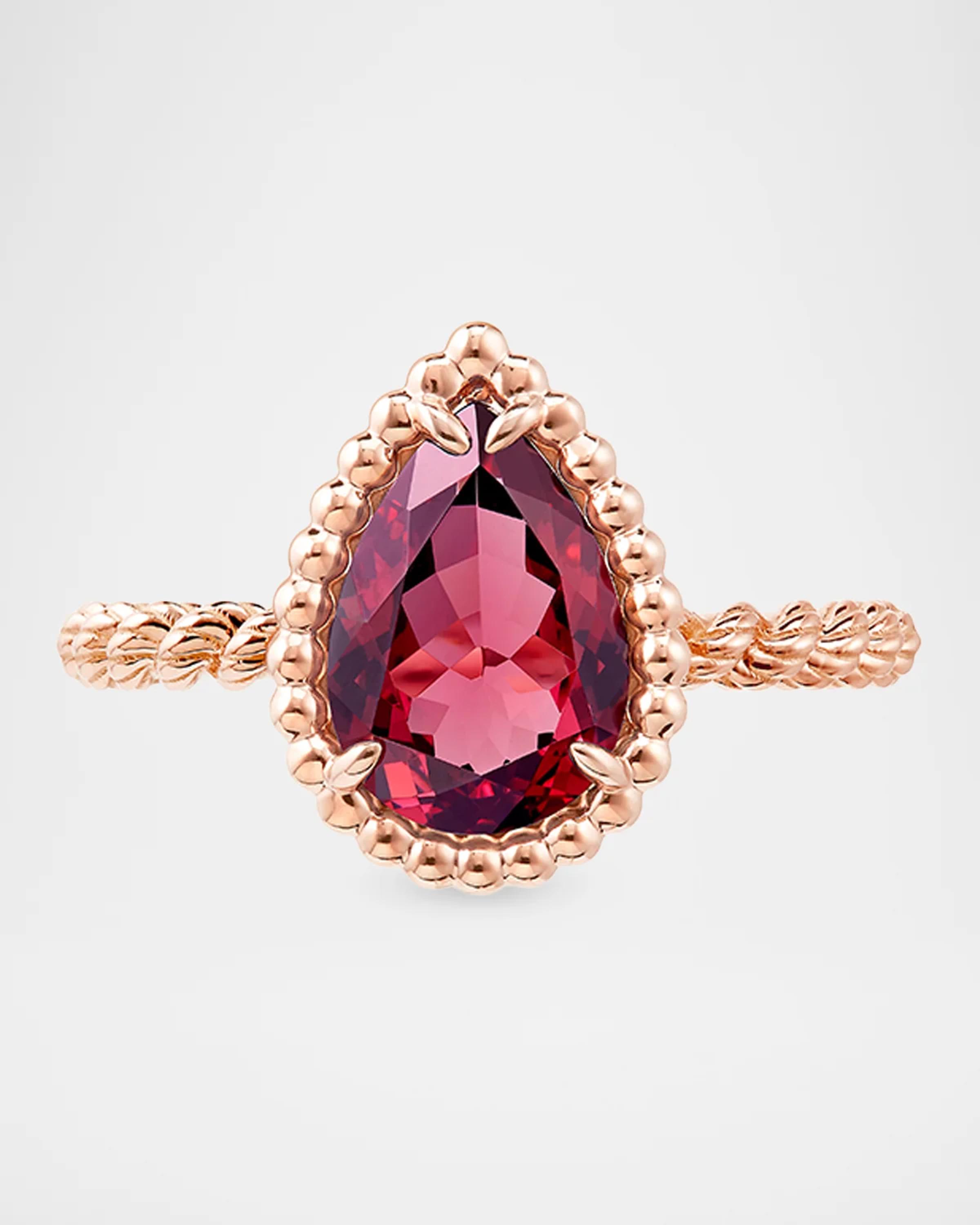 ペケヒヌさま Boucheron Pink Gold Serpent Boheme Rhodolite Garnet Small Ring