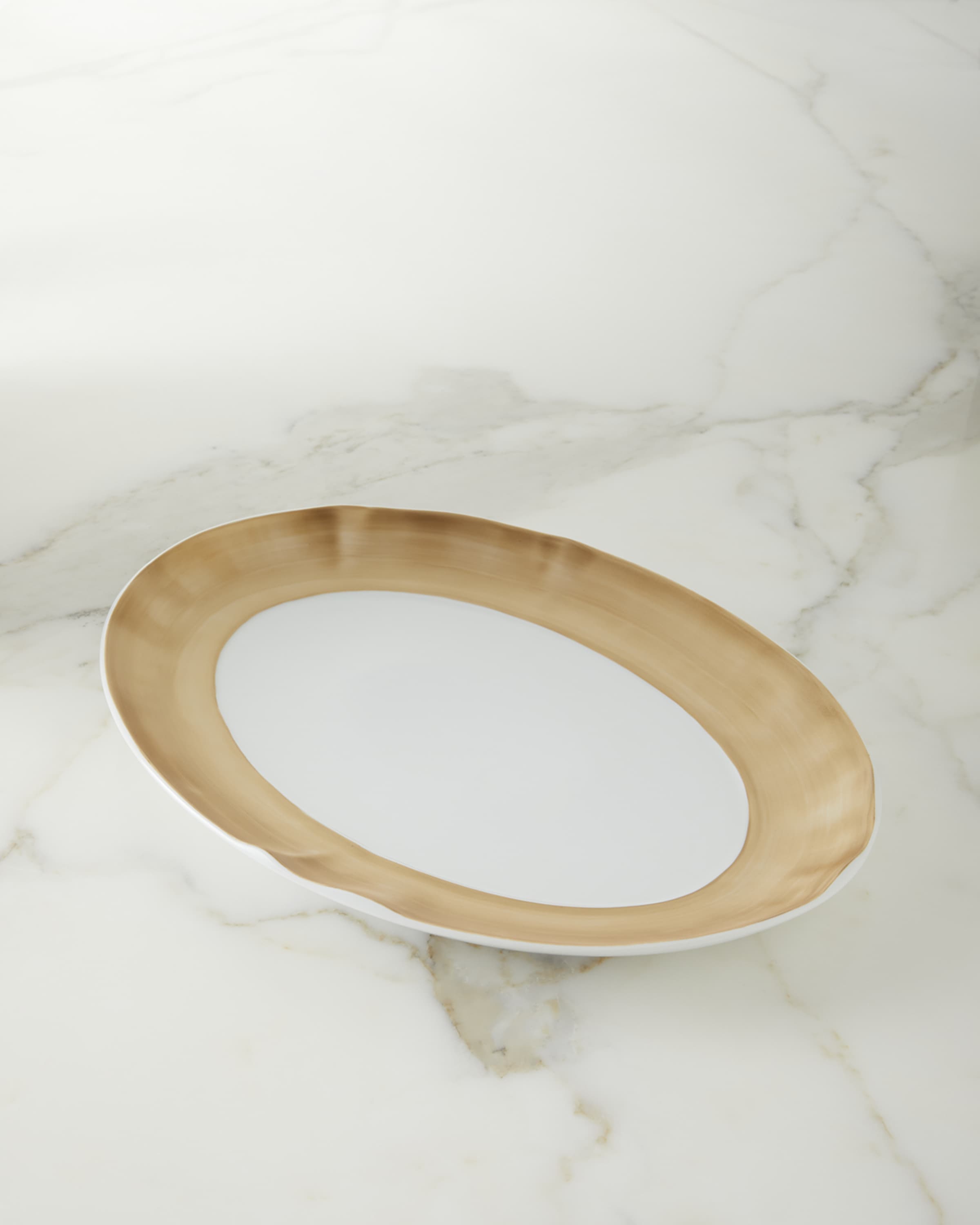 Neiman Marcus Brushstroke Gold Small Platter