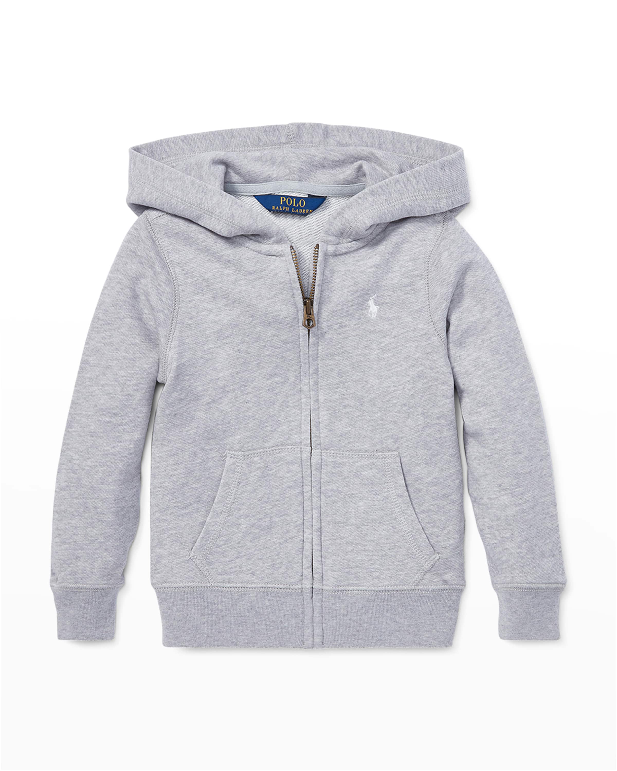 Ralph Lauren Childrenswear Girl's Drapey Terry Zip Hoodie, Size 2-6X