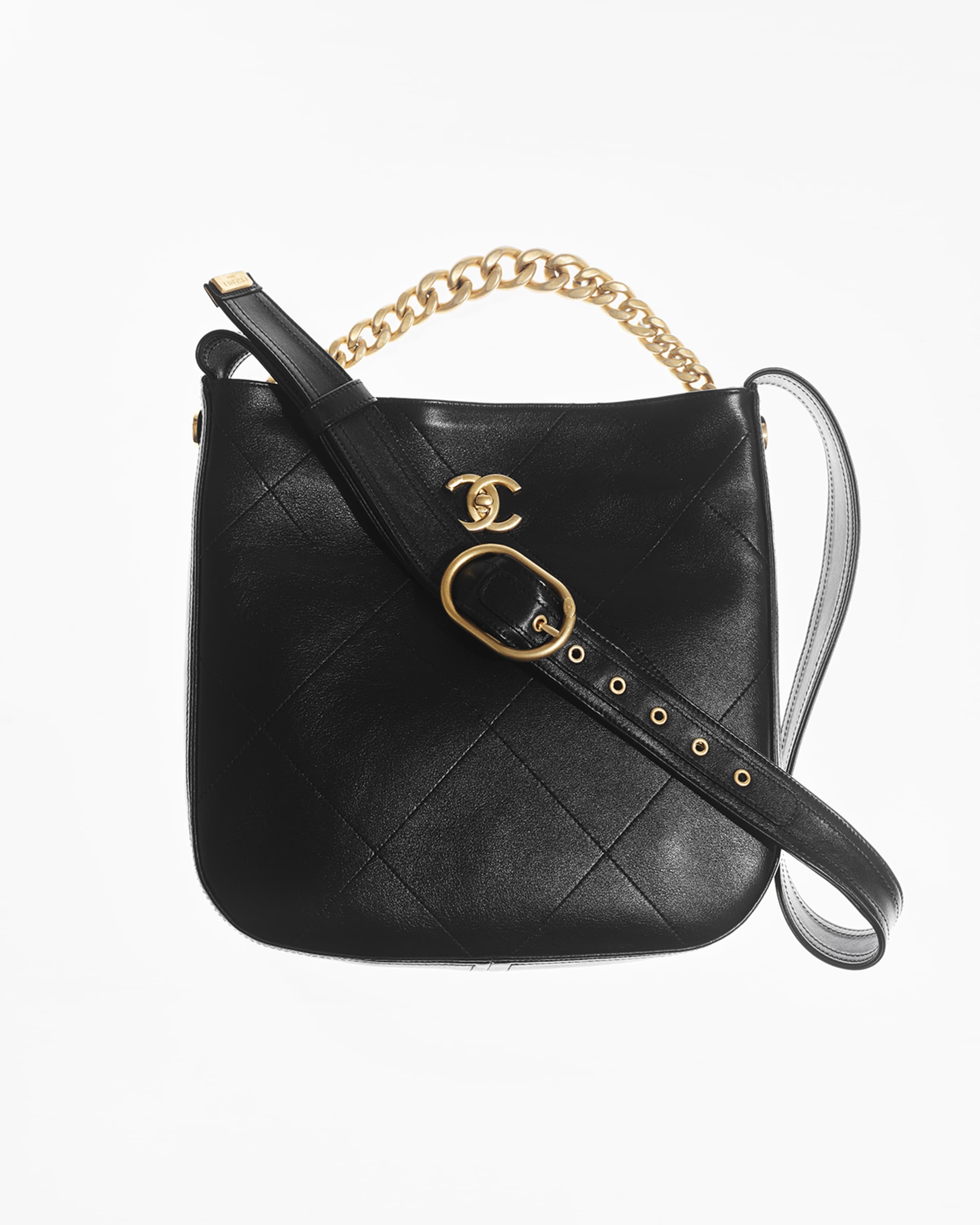 Chanel 2018 Button Up Large Hobo - Black Hobos, Handbags