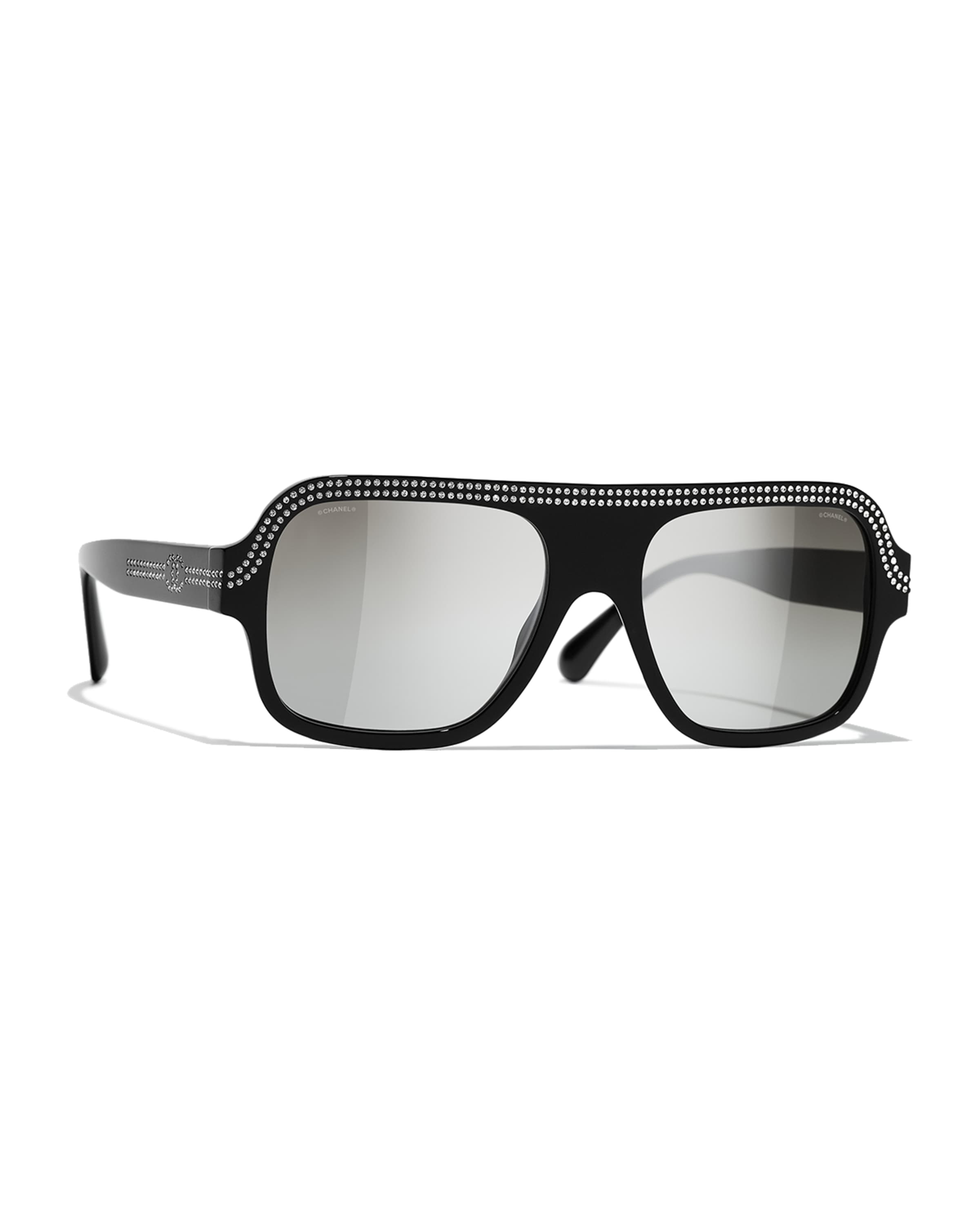 Chanel, Black shield sunglasses - Unique Designer Pieces