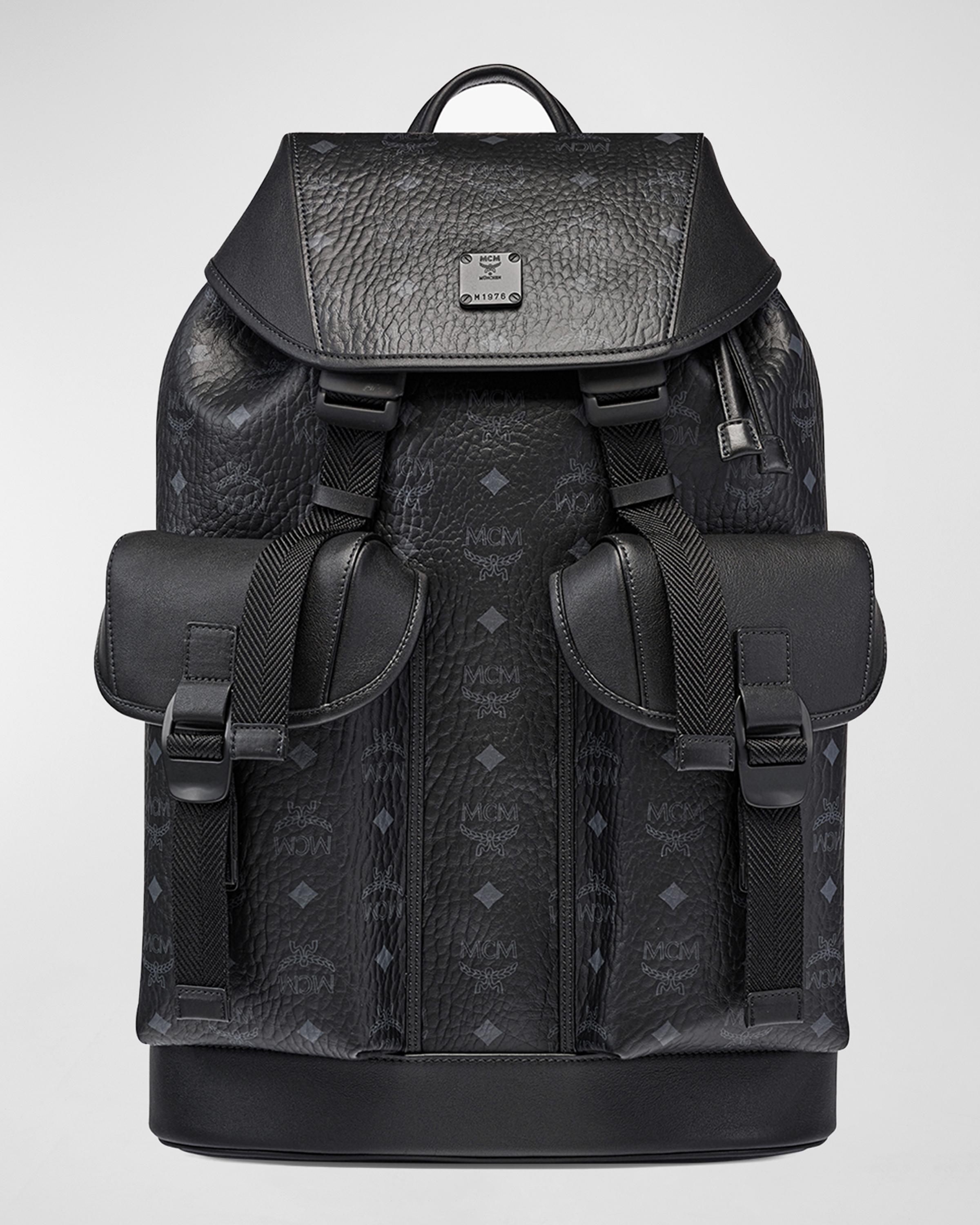 MCM Men's Brandenburg Visetos Leather Backpack | Neiman Marcus