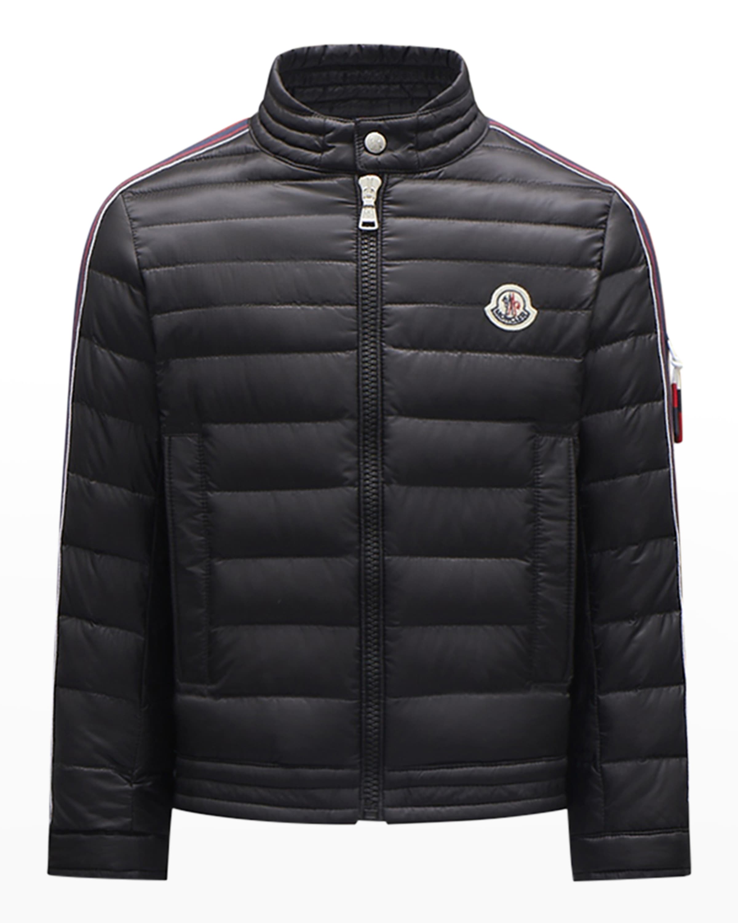 Moncler Boy's Anderm Quilted Biker Jacket, Size 4-6