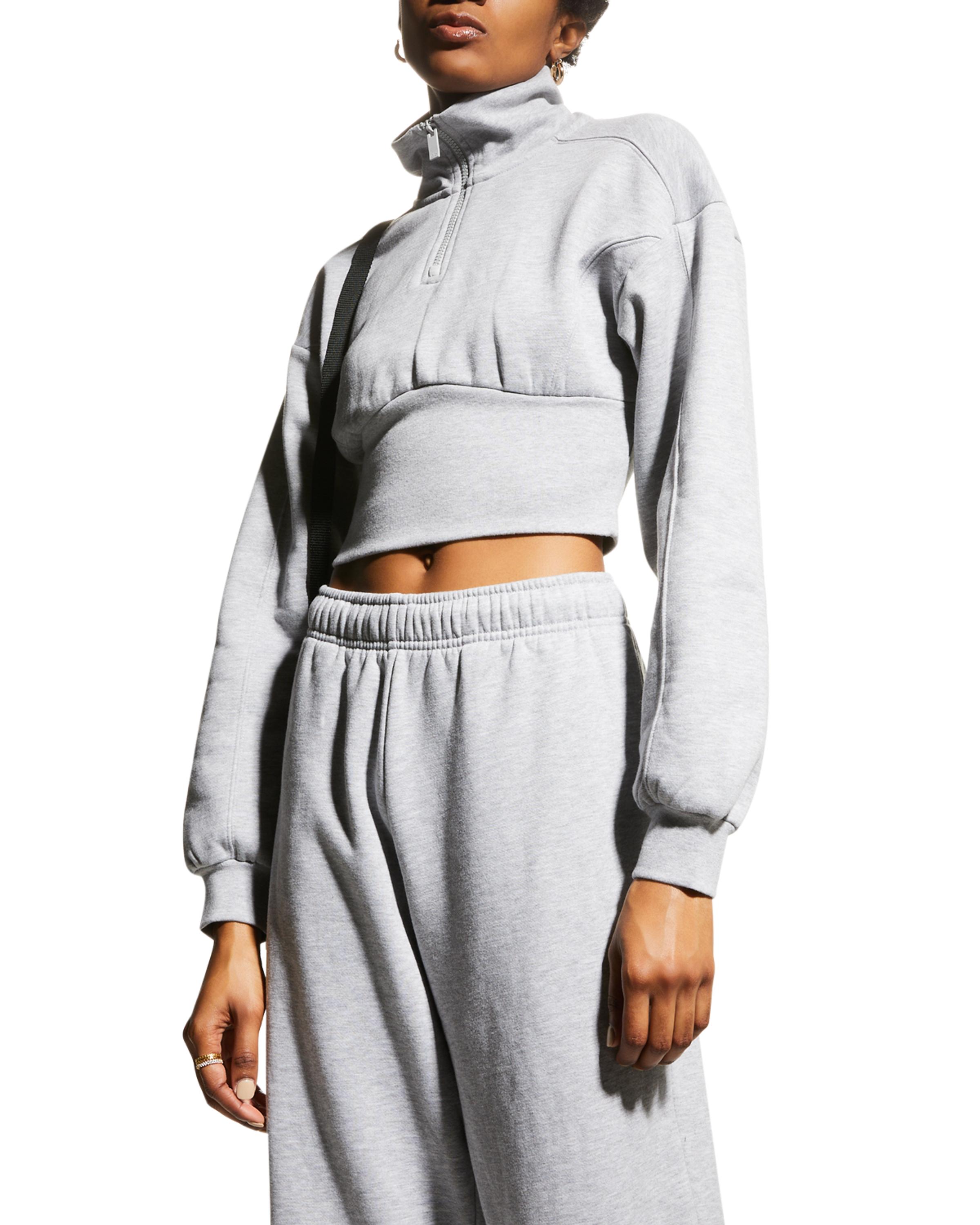 Alo Yoga Vixen Fleece Quarter-Zip Sweatshirt | Neiman Marcus