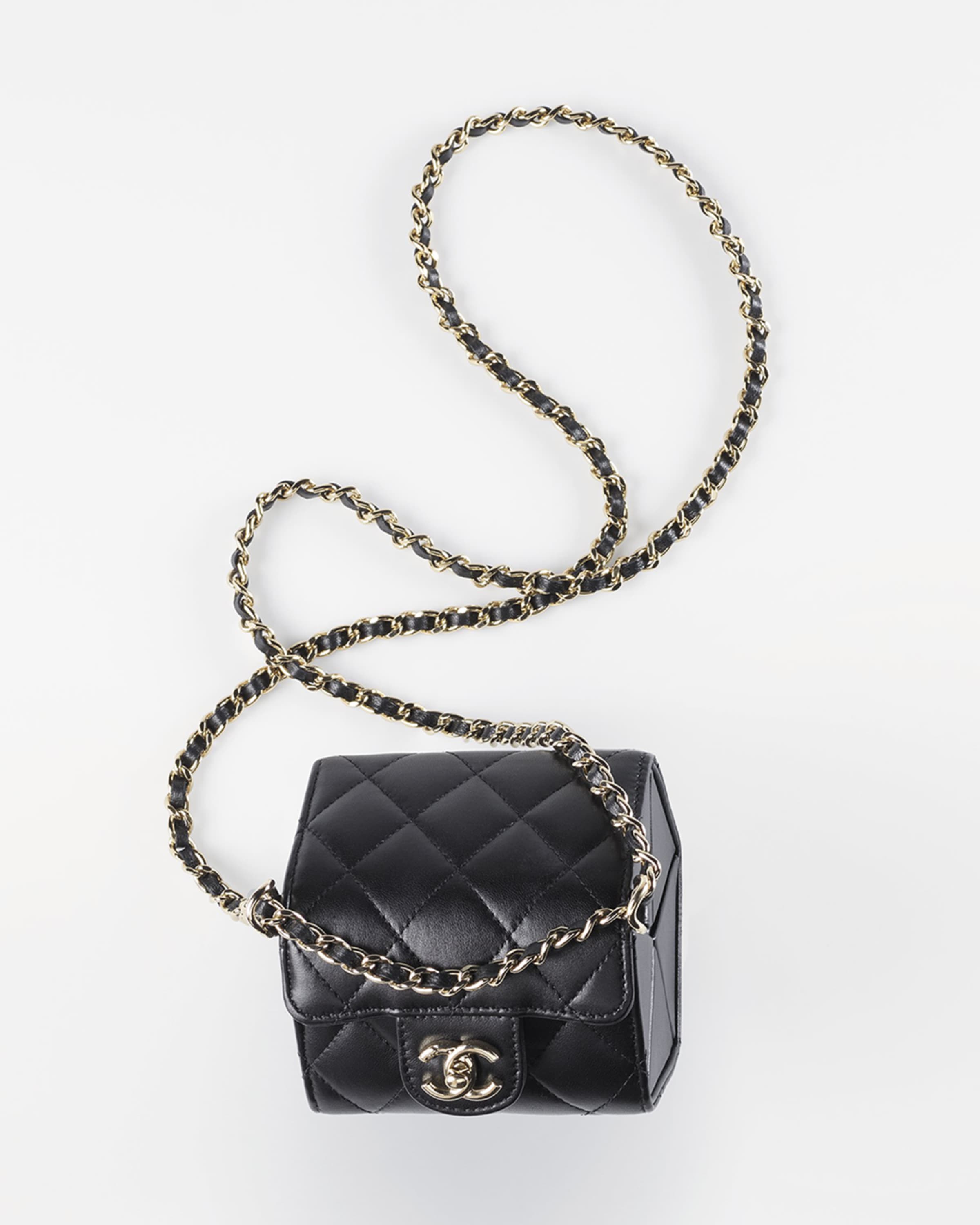 CHANEL FOLDABLE JEWELRY BOX WITH CHAIN | Neiman Marcus