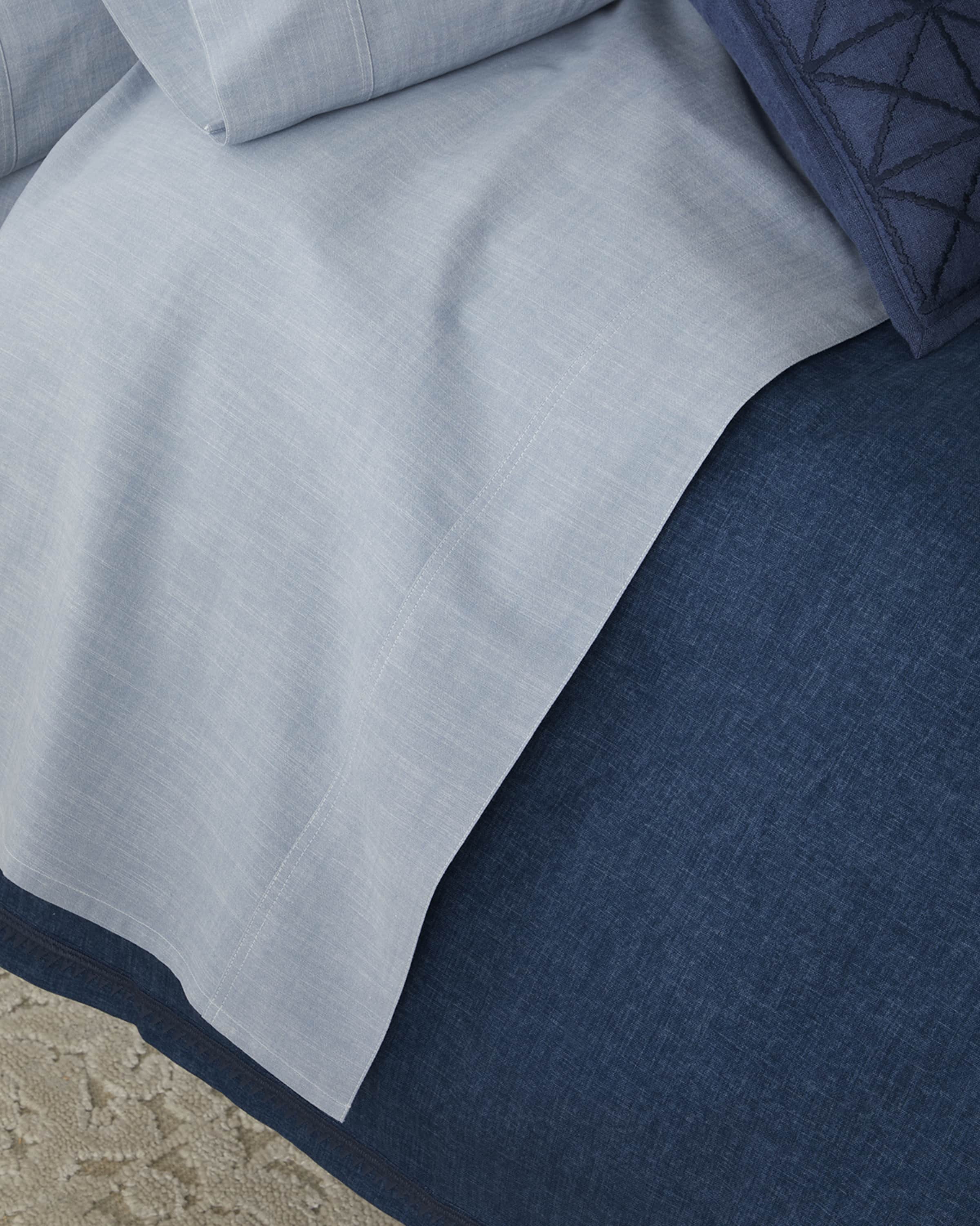 Ralph Lauren Home Workshirt Chambray Queen Flat Sheet