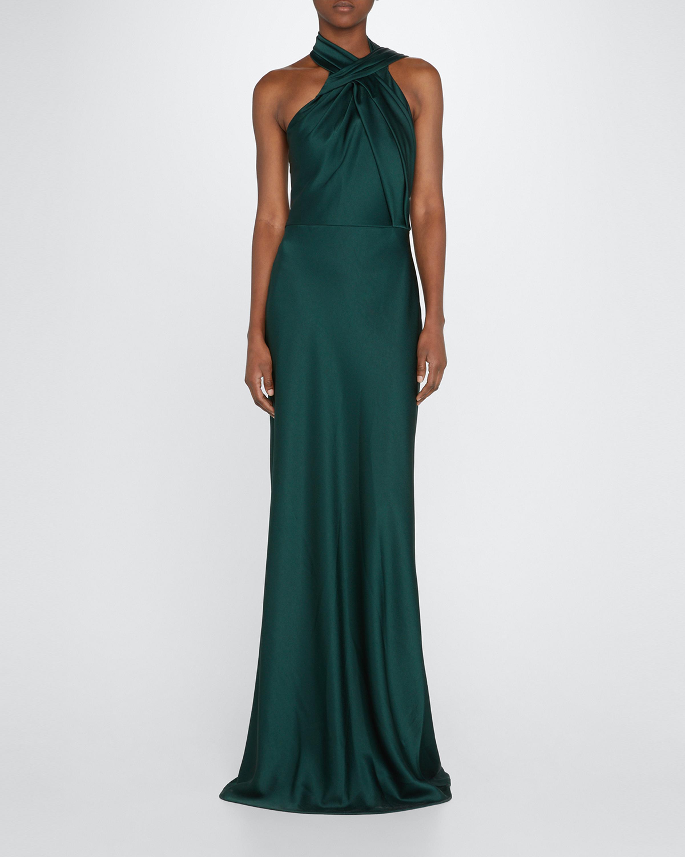 jason wu halter dress Collection Draped Twist Gown 8% Elastane
