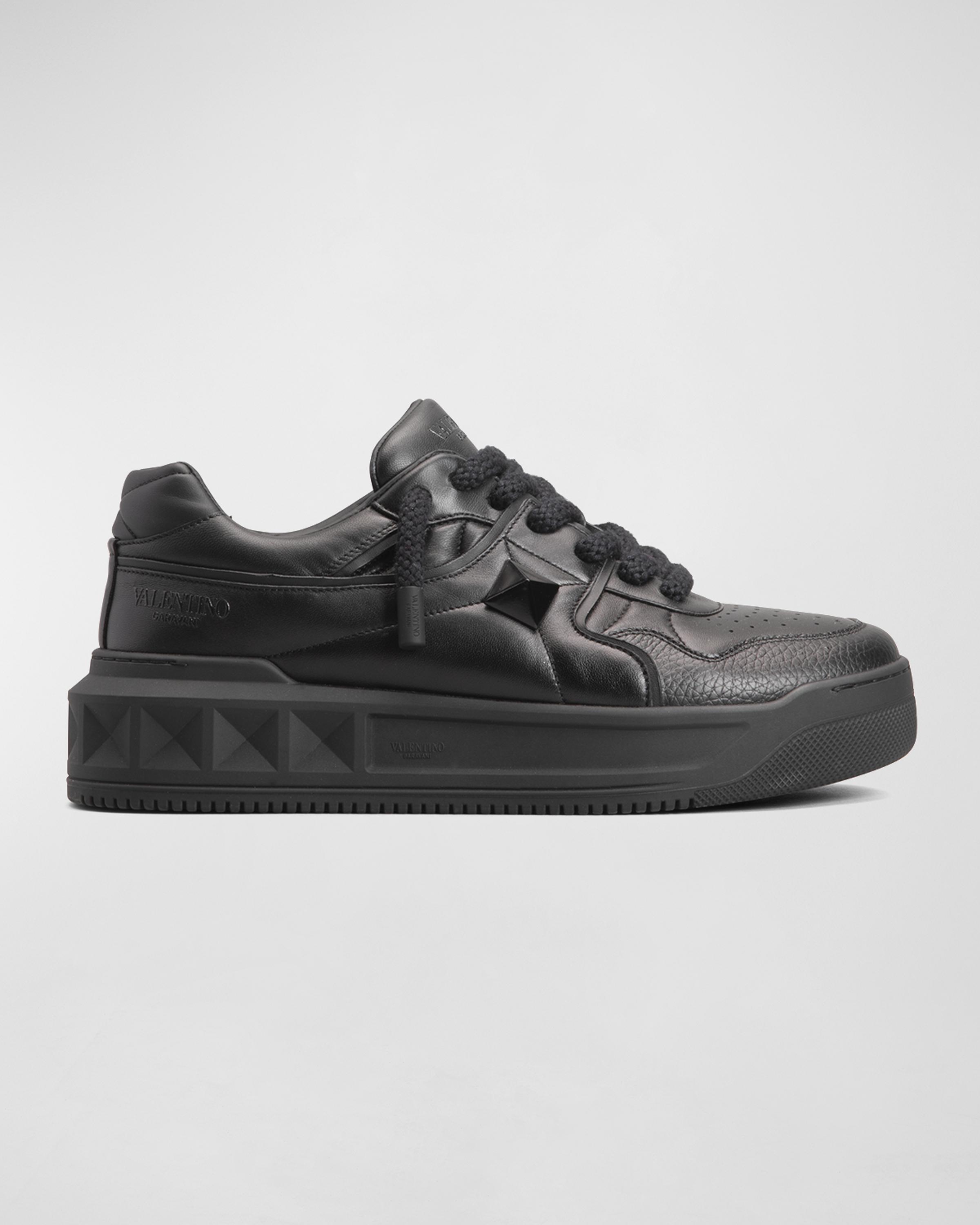 Valentino Garavani Men's One Stud XL Low-Top Napa Leather Sneakers