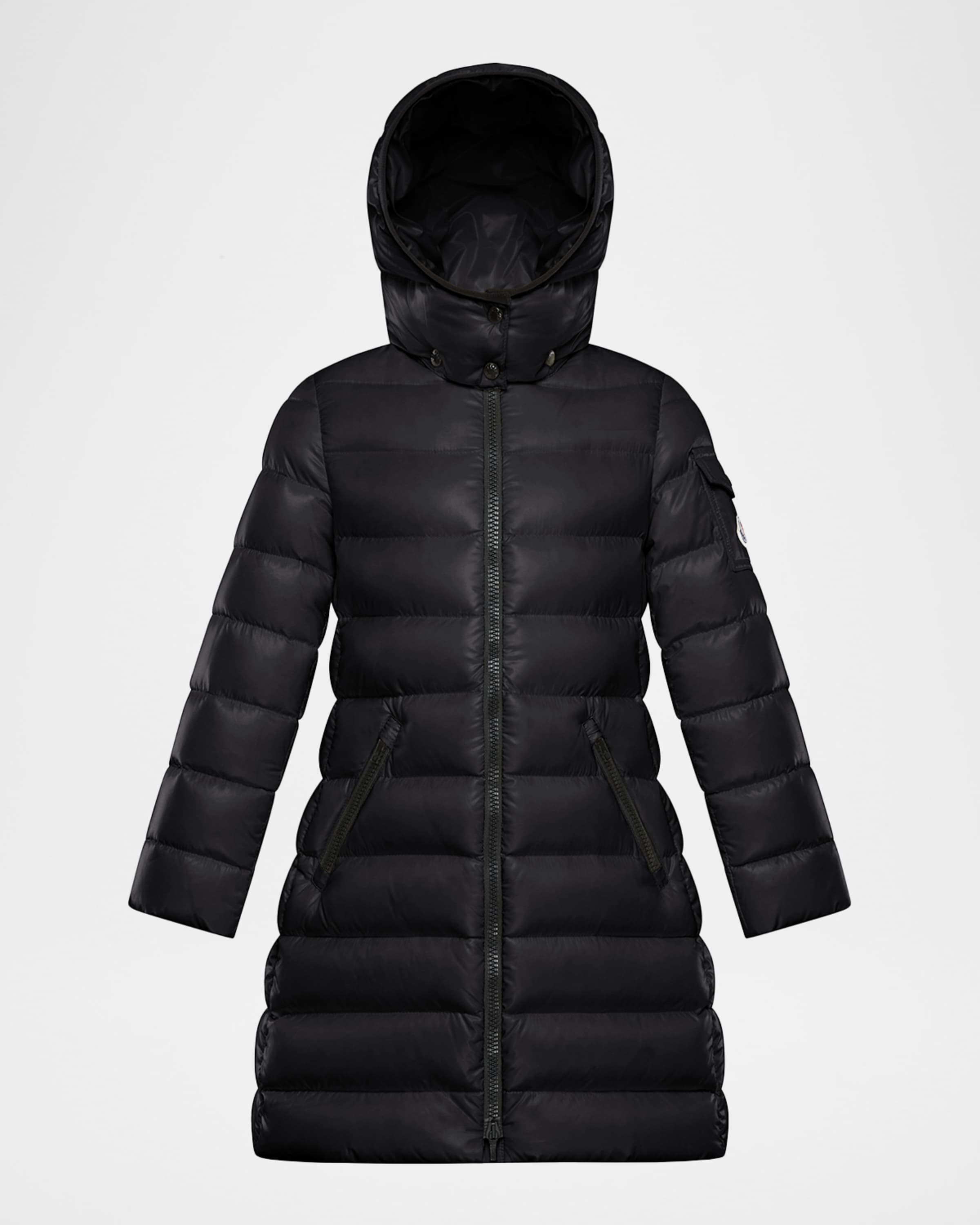 Moncler Girl's Moka Long Puffer Coat, Size 4-6