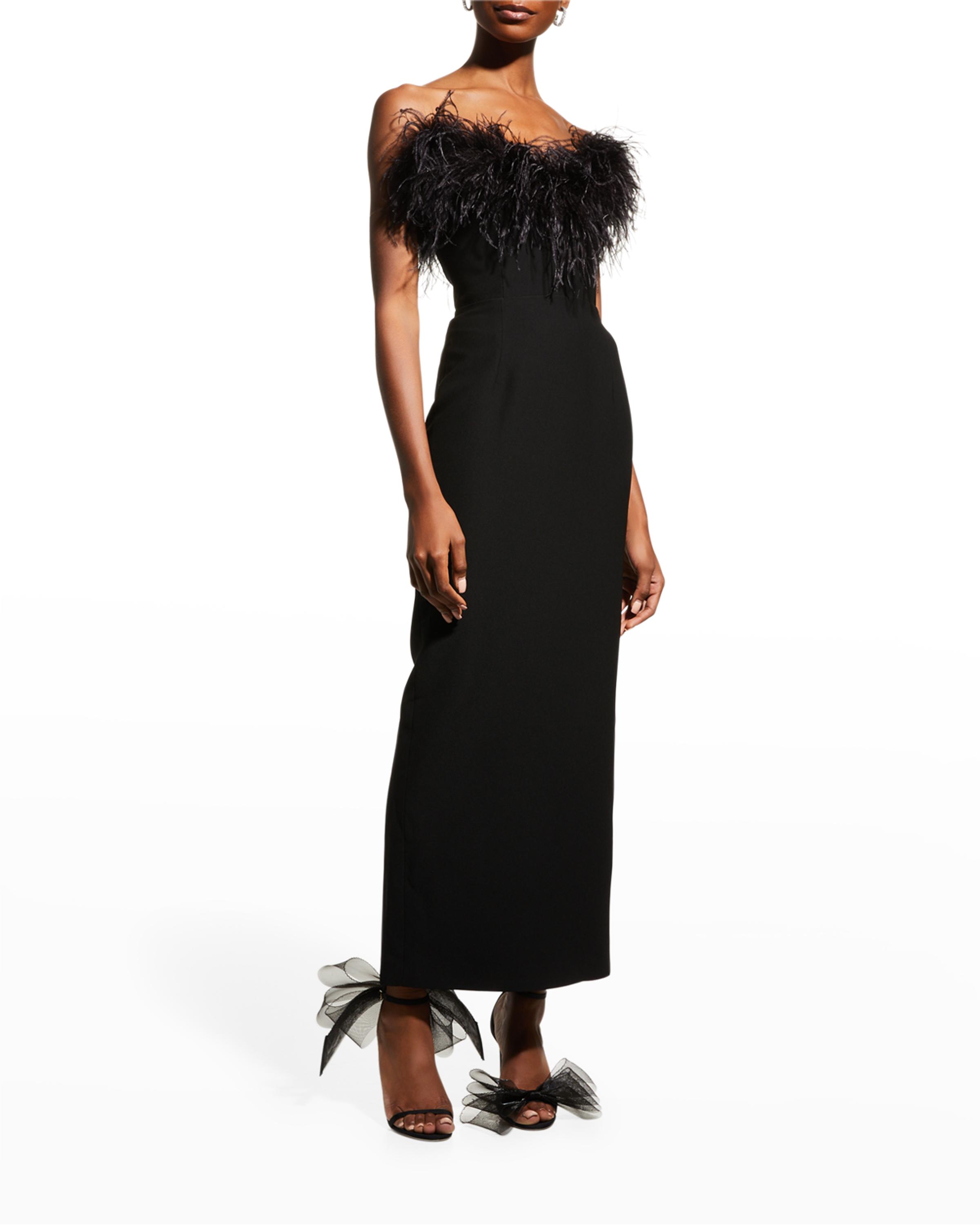The New Arrivals by Ilkyaz Ozel Lena Strapless Ostrich Feather