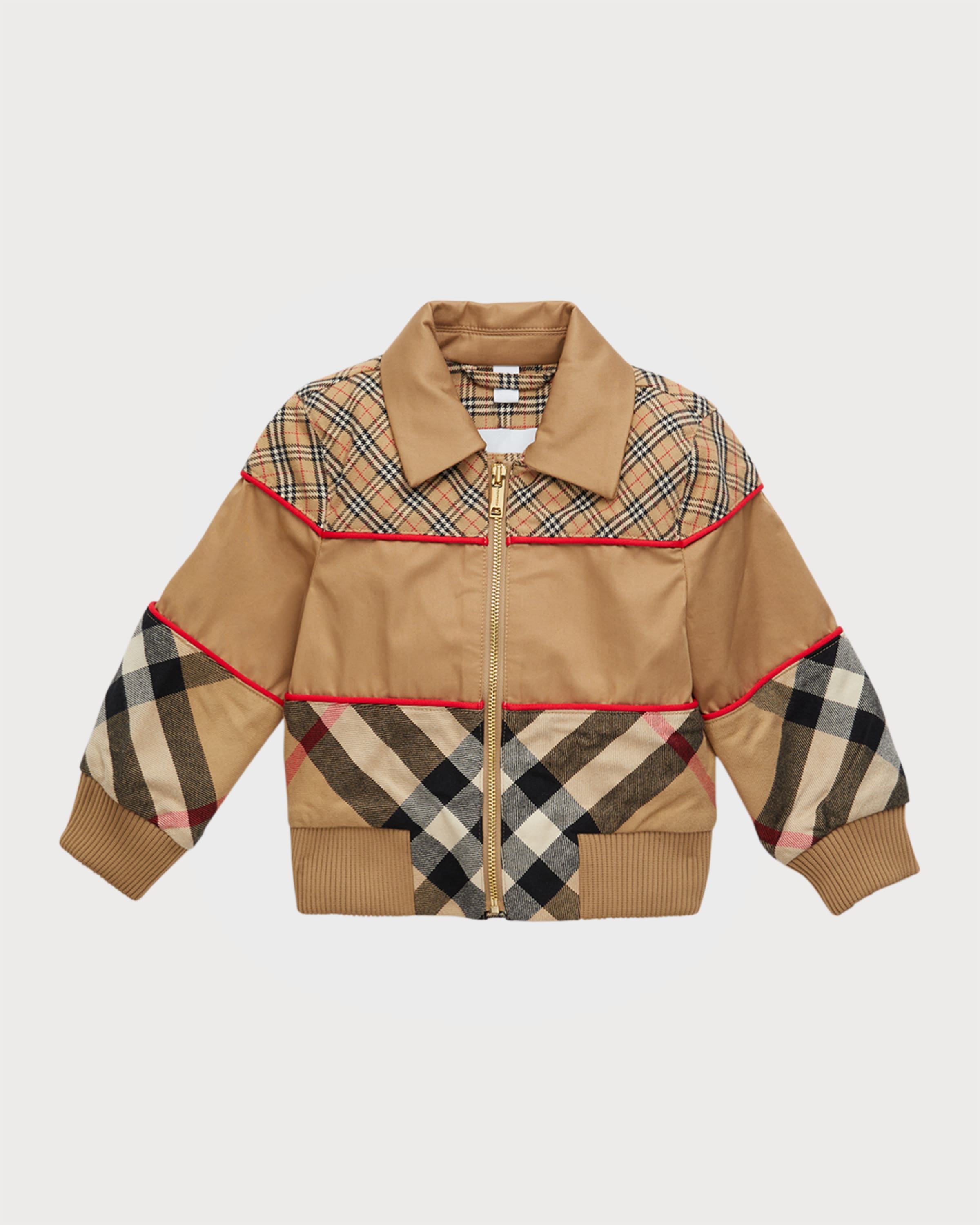 Koge Stavning gå ind Burberry Boy's Liam Check Bomber Jackets & Matching Items | Neiman Marcus