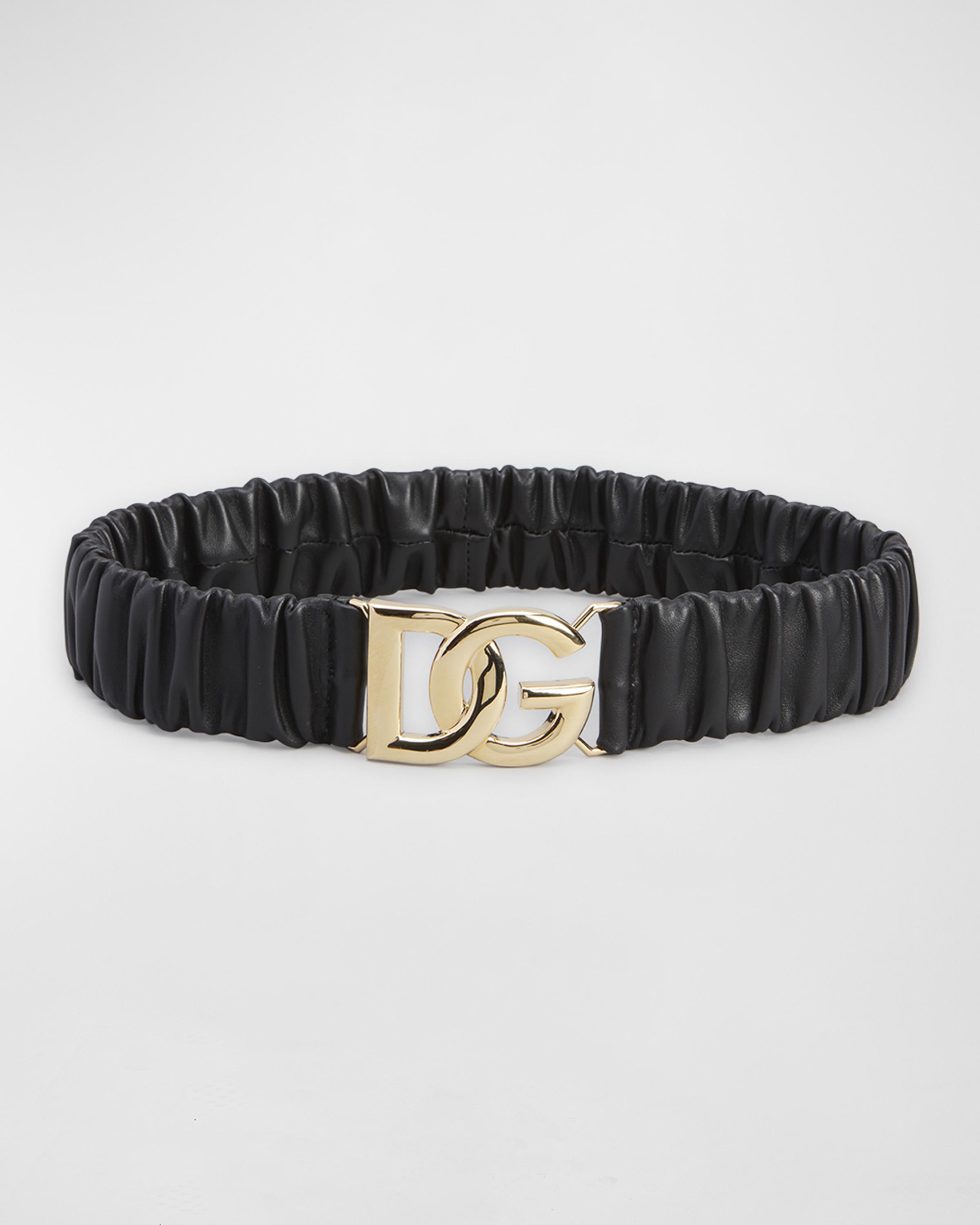 Dolce&Gabbana 40MM Interlocking DG Elastic Belt | Neiman Marcus