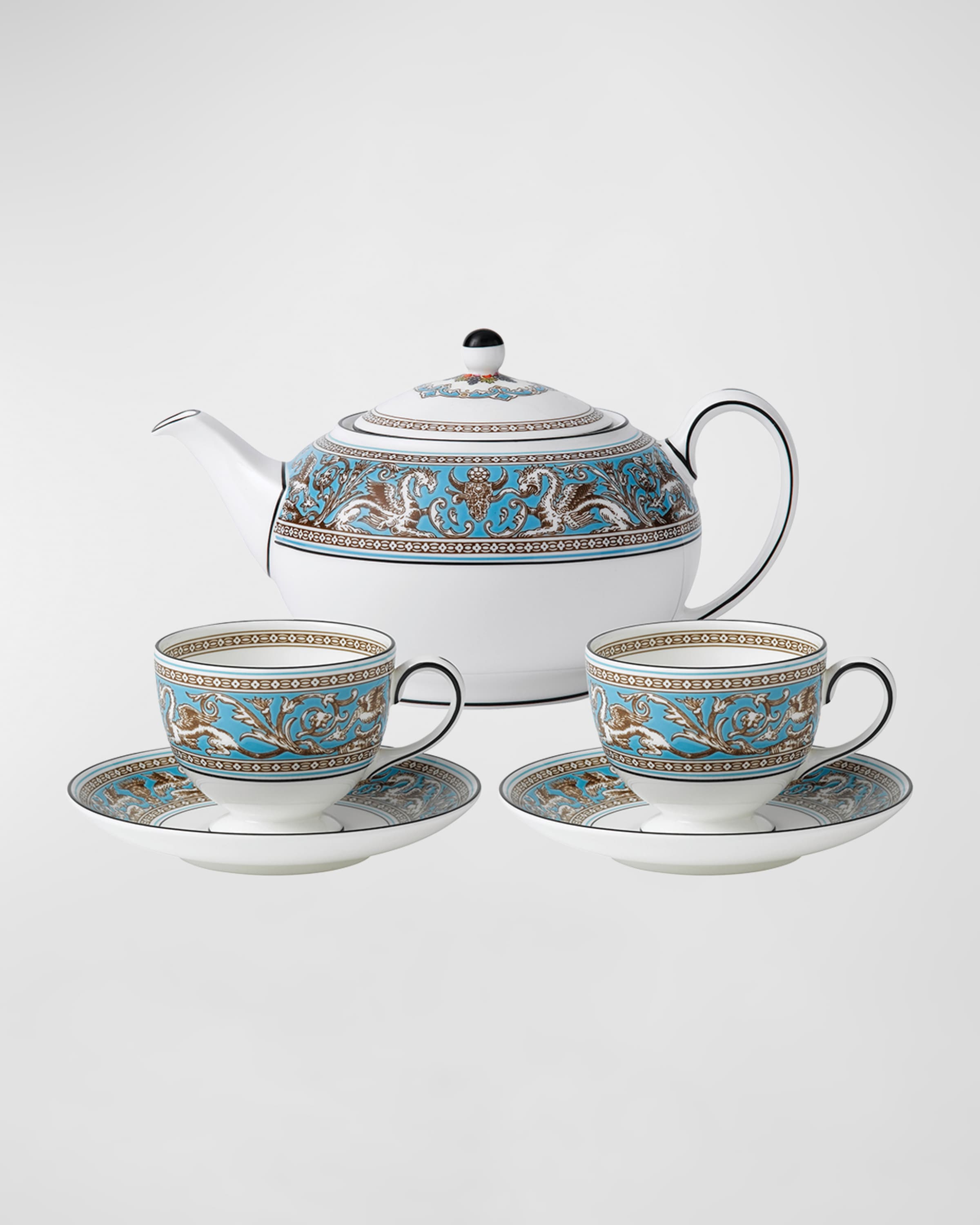 Wedgwood Florentine Turquoise Five-Piece Tea Set