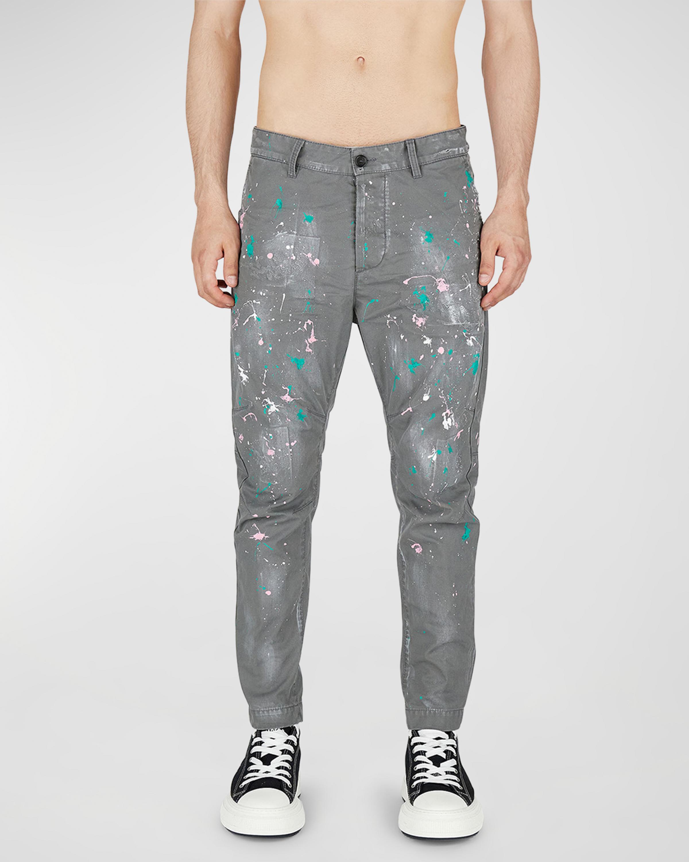 Dsquared2 Men's Pinky Paint Splash Chino Pants | Neiman Marcus