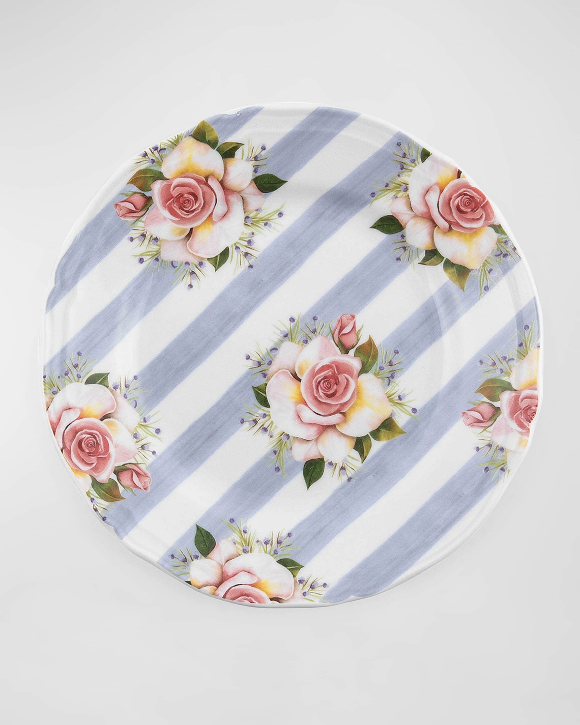 MacKenzie-Childs Wildflowers Dessert Plate, Green