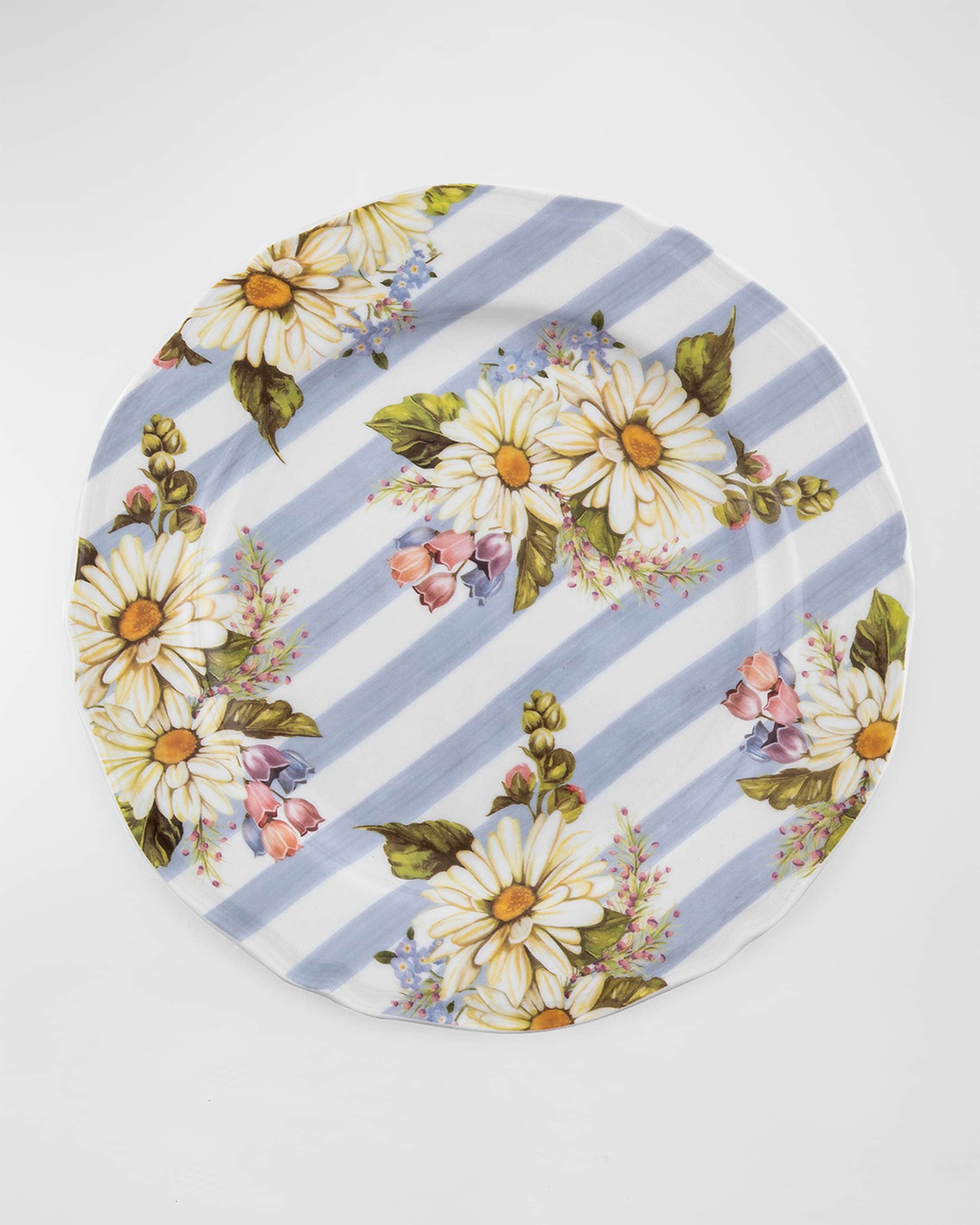MacKenzie-Childs Wildflowers Dinner Plate, Blue