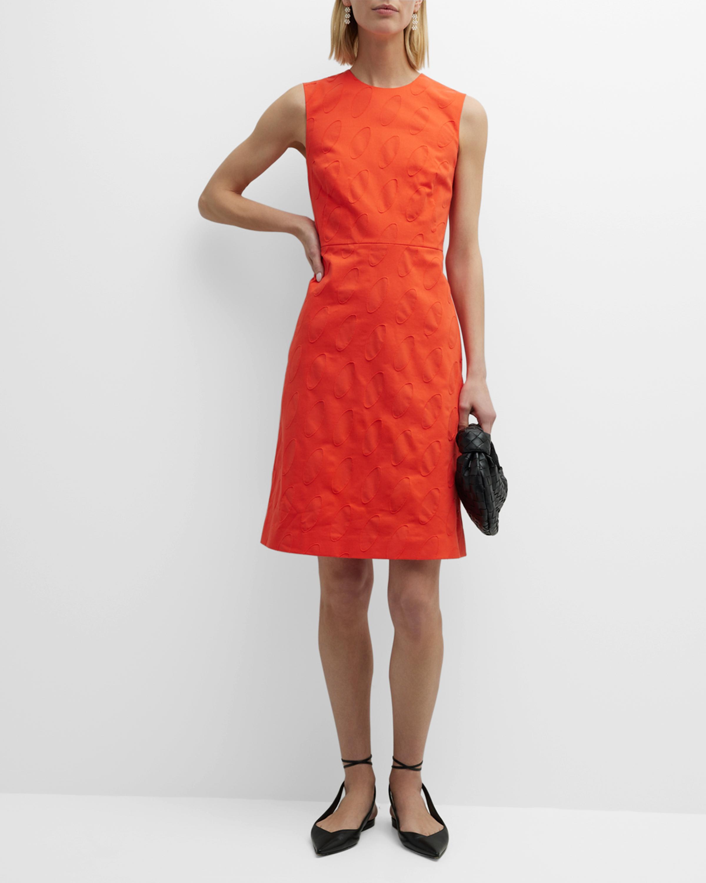 Piazza Sempione Abstract Jacquard Sleeveless Sheath Dress | Neiman