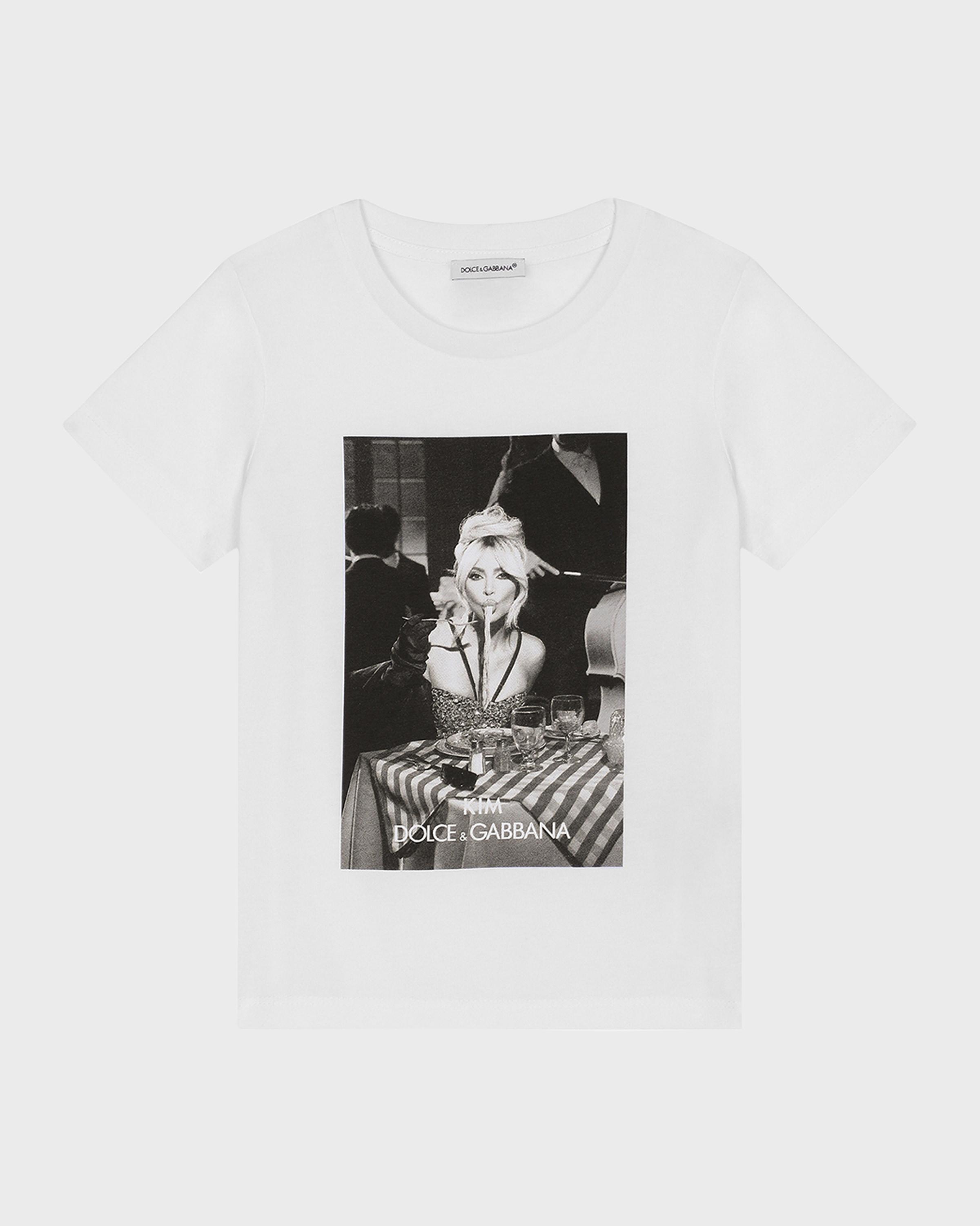 DOLCE&GABBANA Kim kardashian tシャツ とうあ着用 Dolce&Gabbana Girl's Kim Kardashian Graphic T-Shirt, Size 8-14