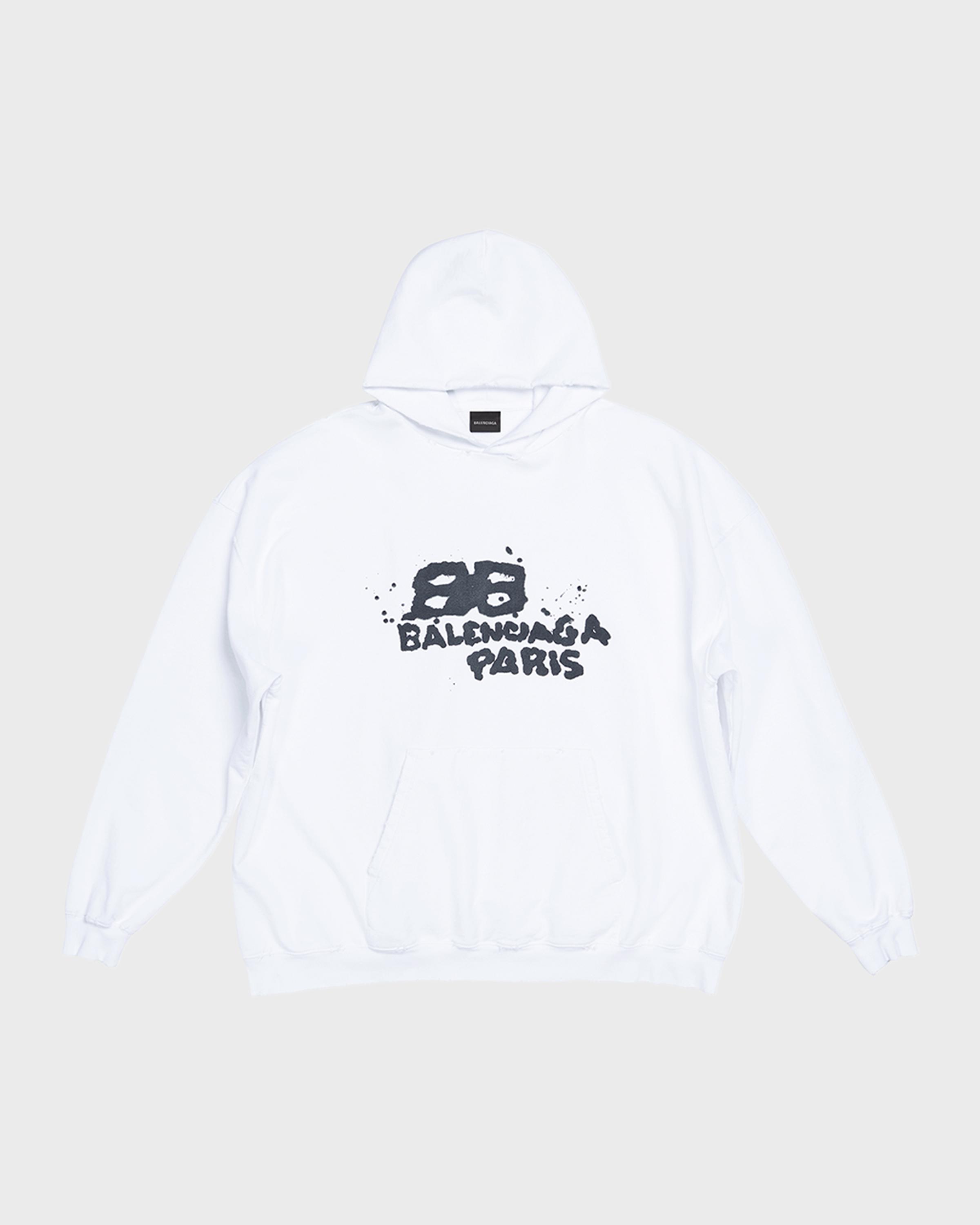 れ*様 BALENCIAGA BBロゴ パーカー ホワイト M Balenciaga Men's Dirty BB Paris Icon Hoodie | Neiman Marcus