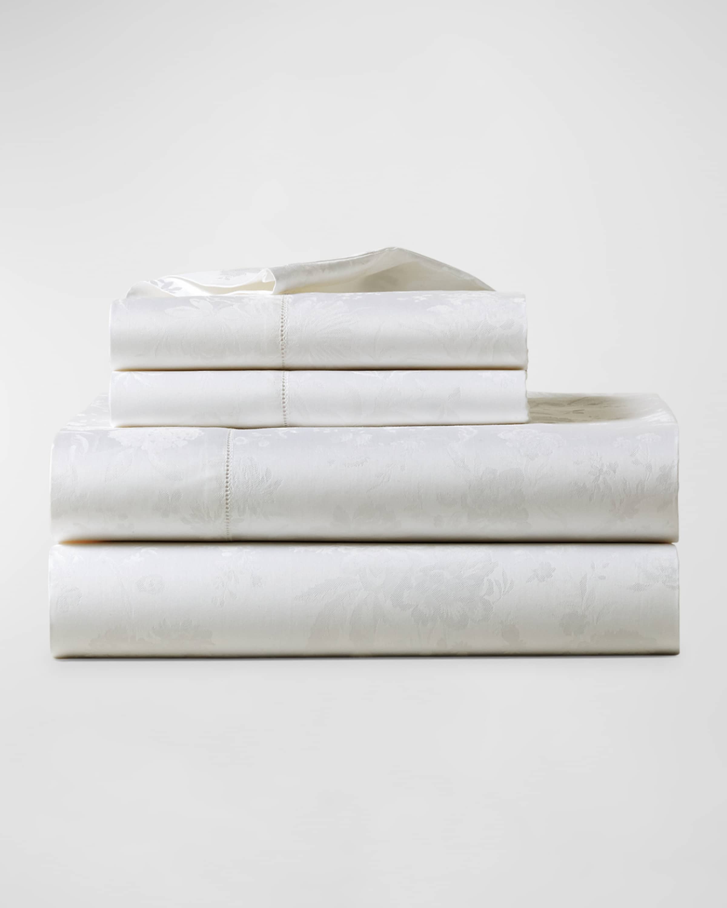Ralph Lauren Home Bethany Jacquard Organic Cotton Queen Flat Sheet