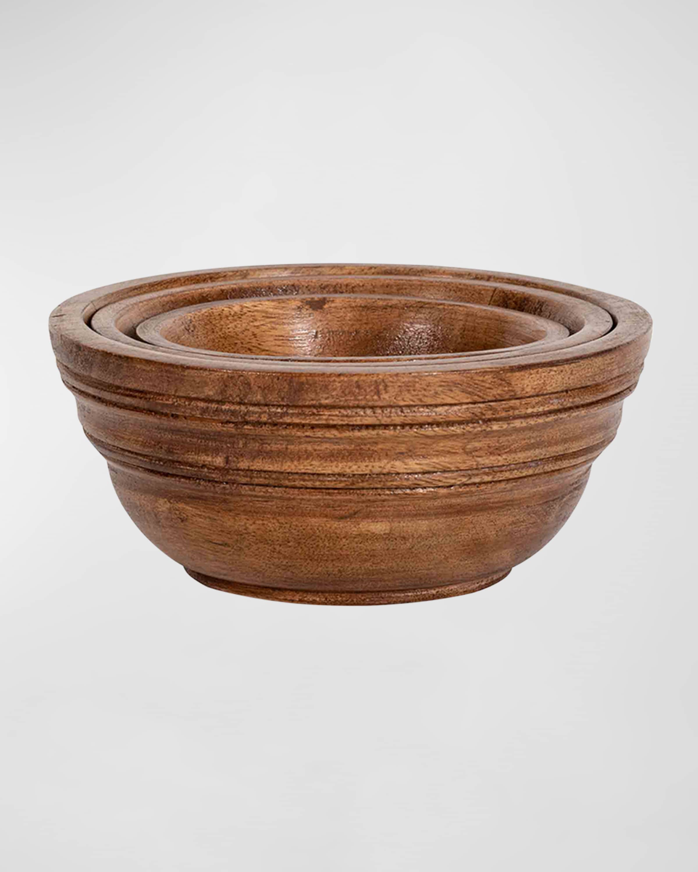 Juliska Bilbao Wood Nesting Bowls, Set of 3