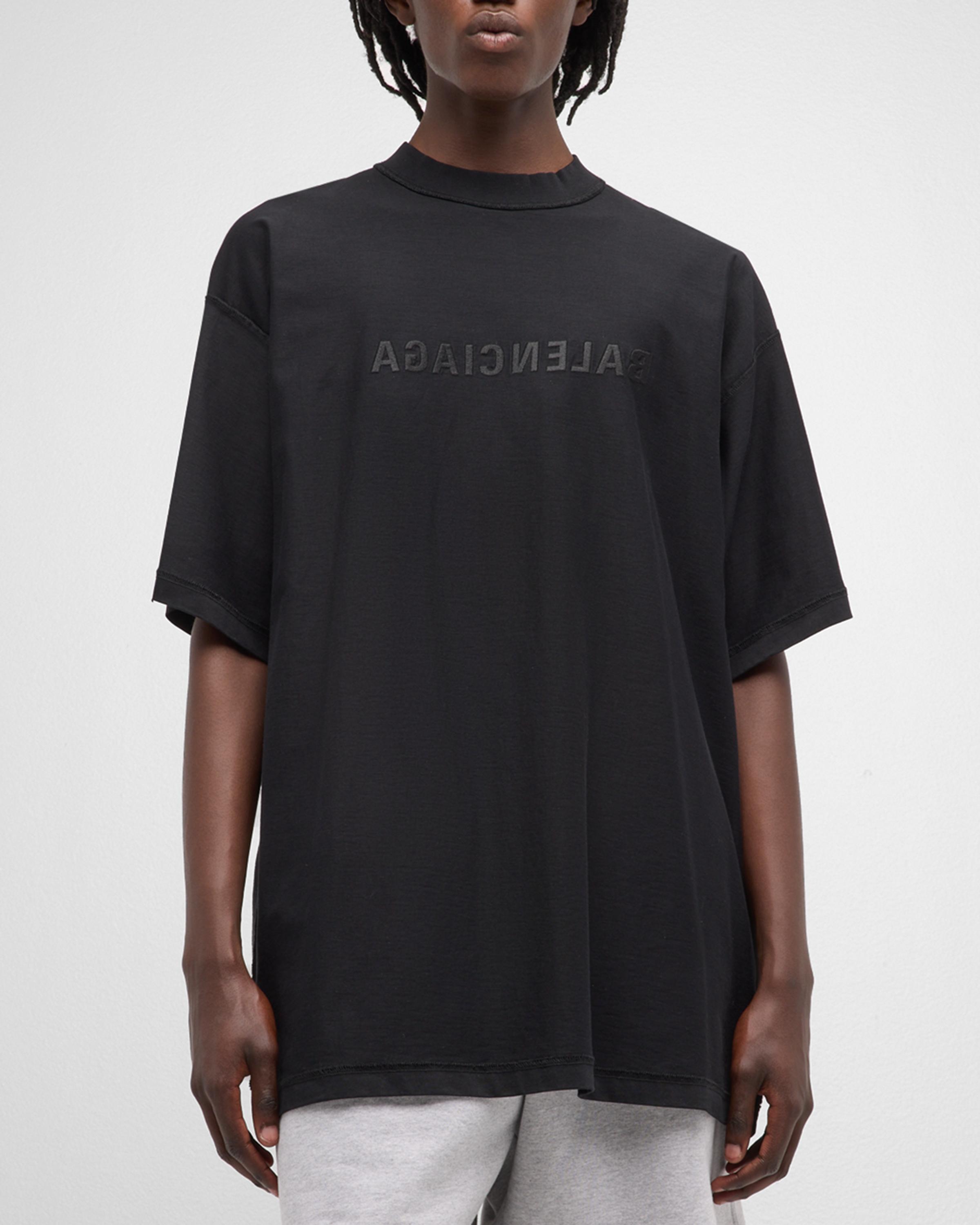 Balenciaga Men's Mirror Balenciaga T Shirt Oversized | Neiman Marcus