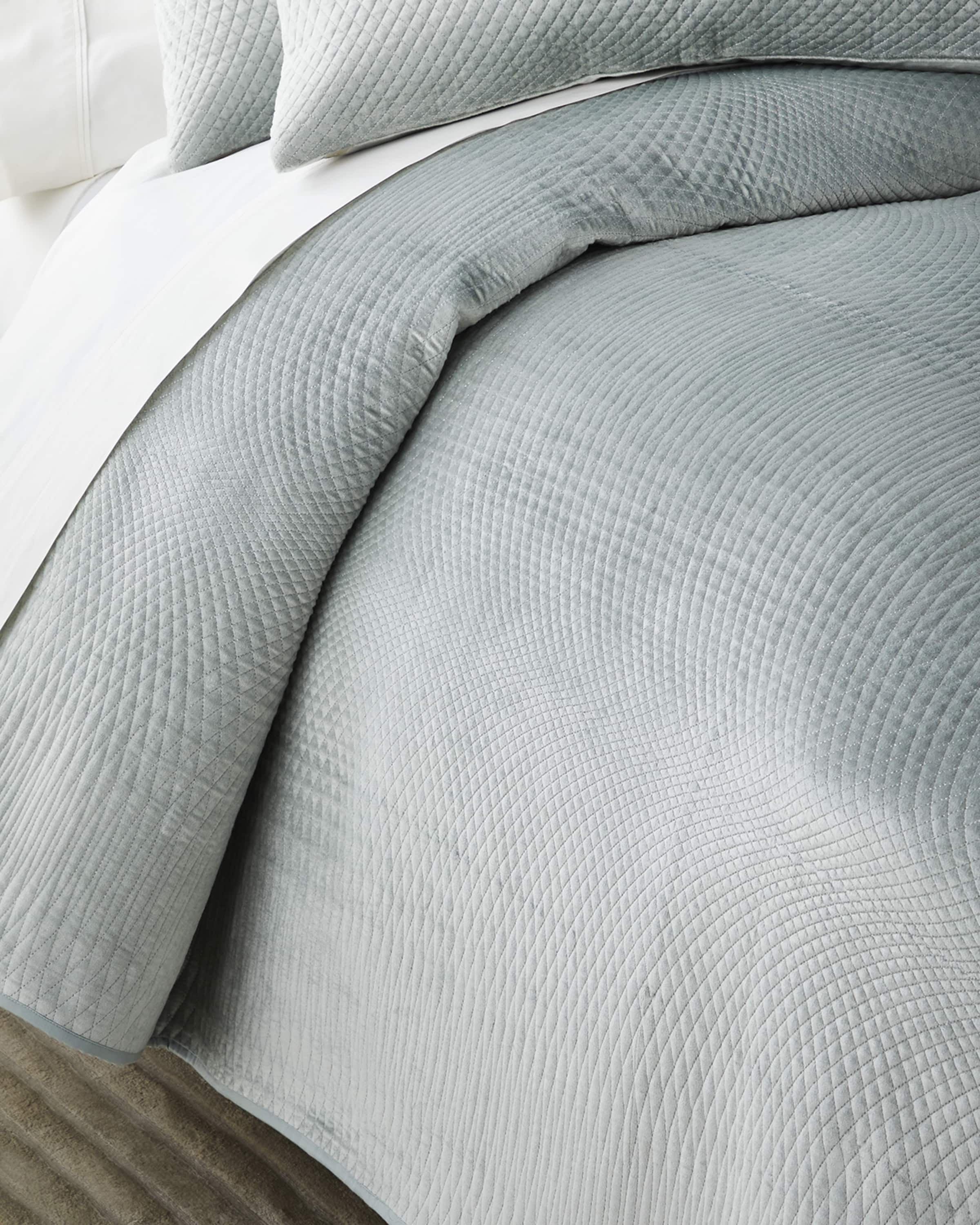 Callisto Home Rivena Quilted Velvet King Coverlet