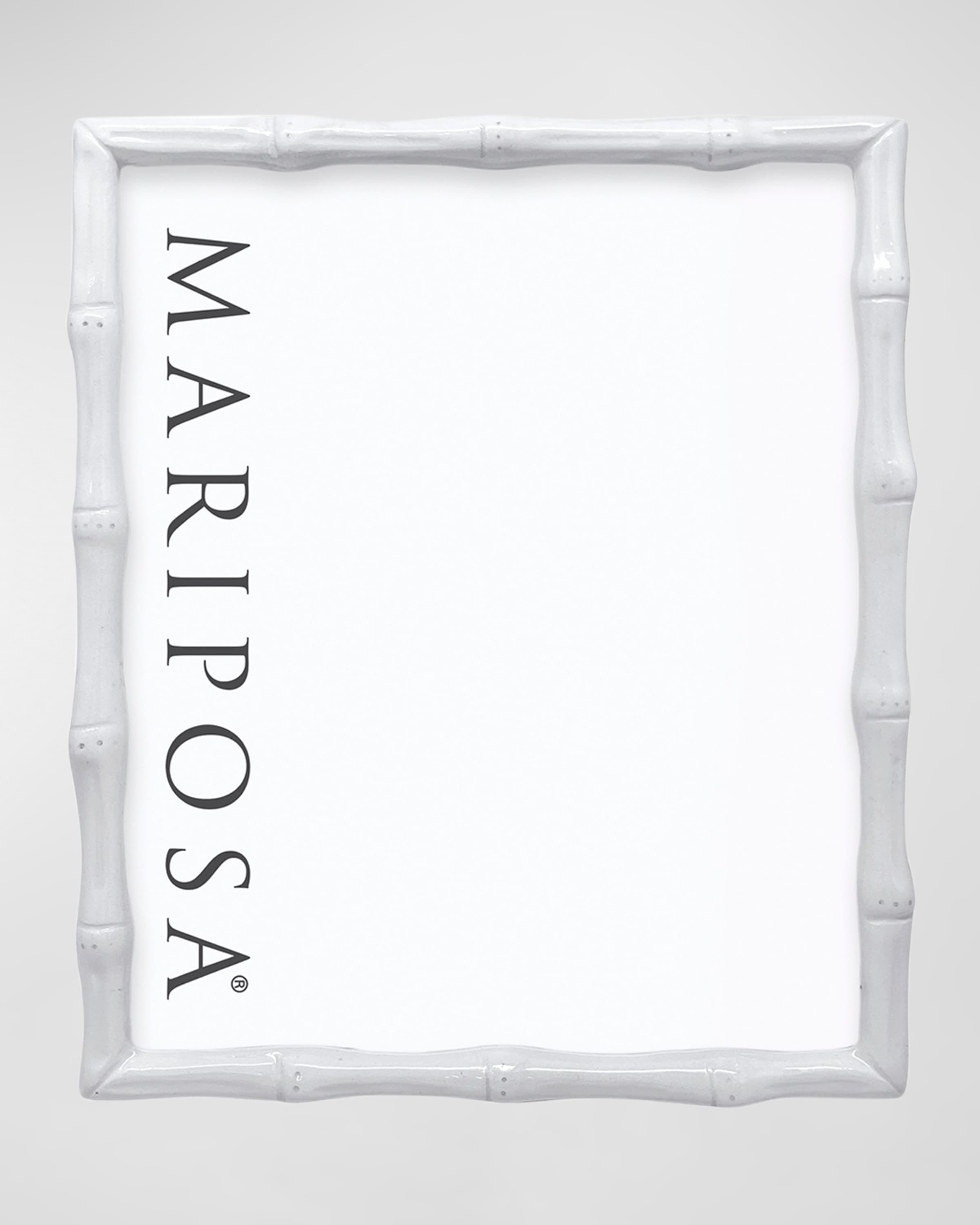 Mariposa Bamboo White Picture Frame, 8" x 10"