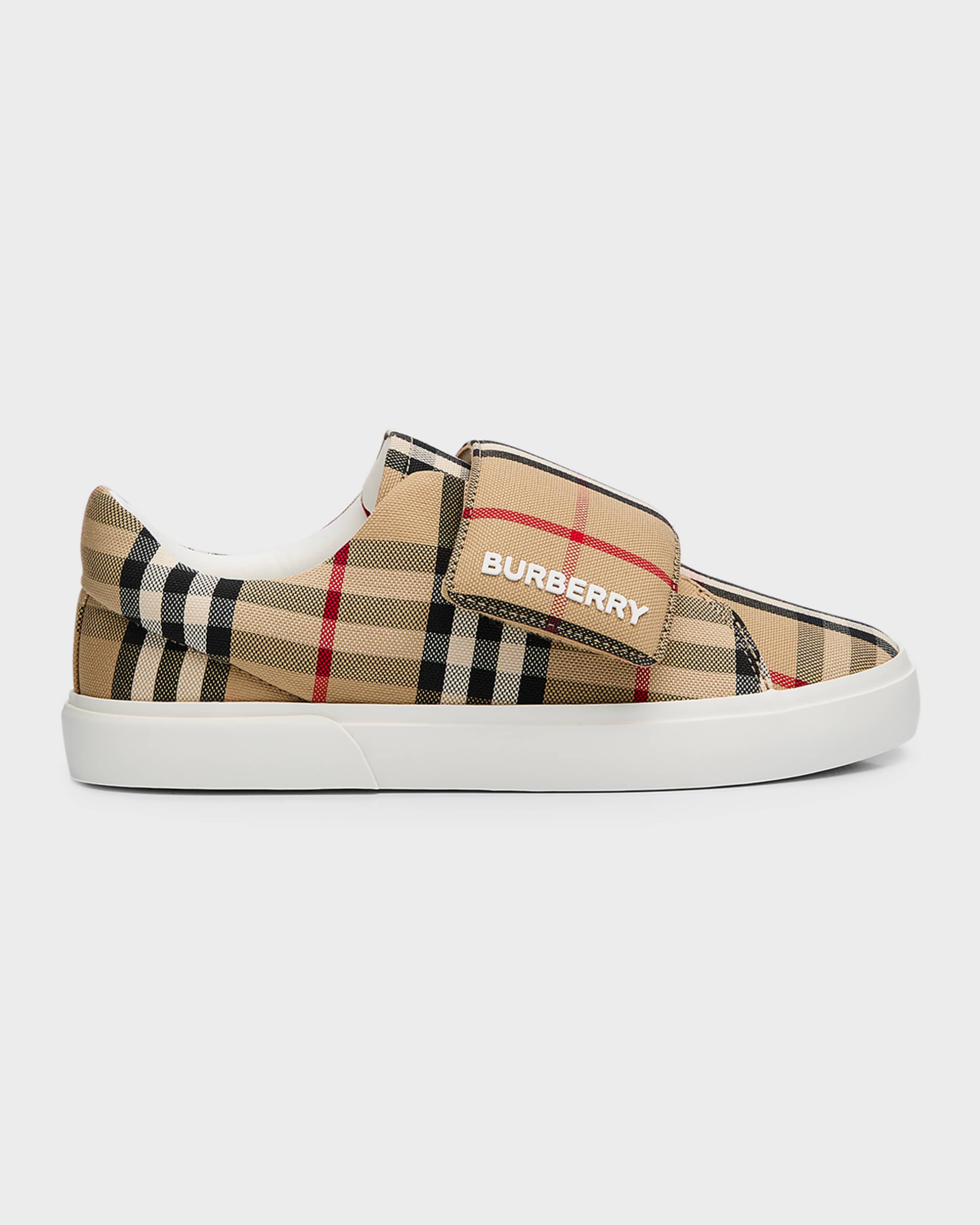Burberry Kid's James Check-Print Sneakers, Toddlers/Kids