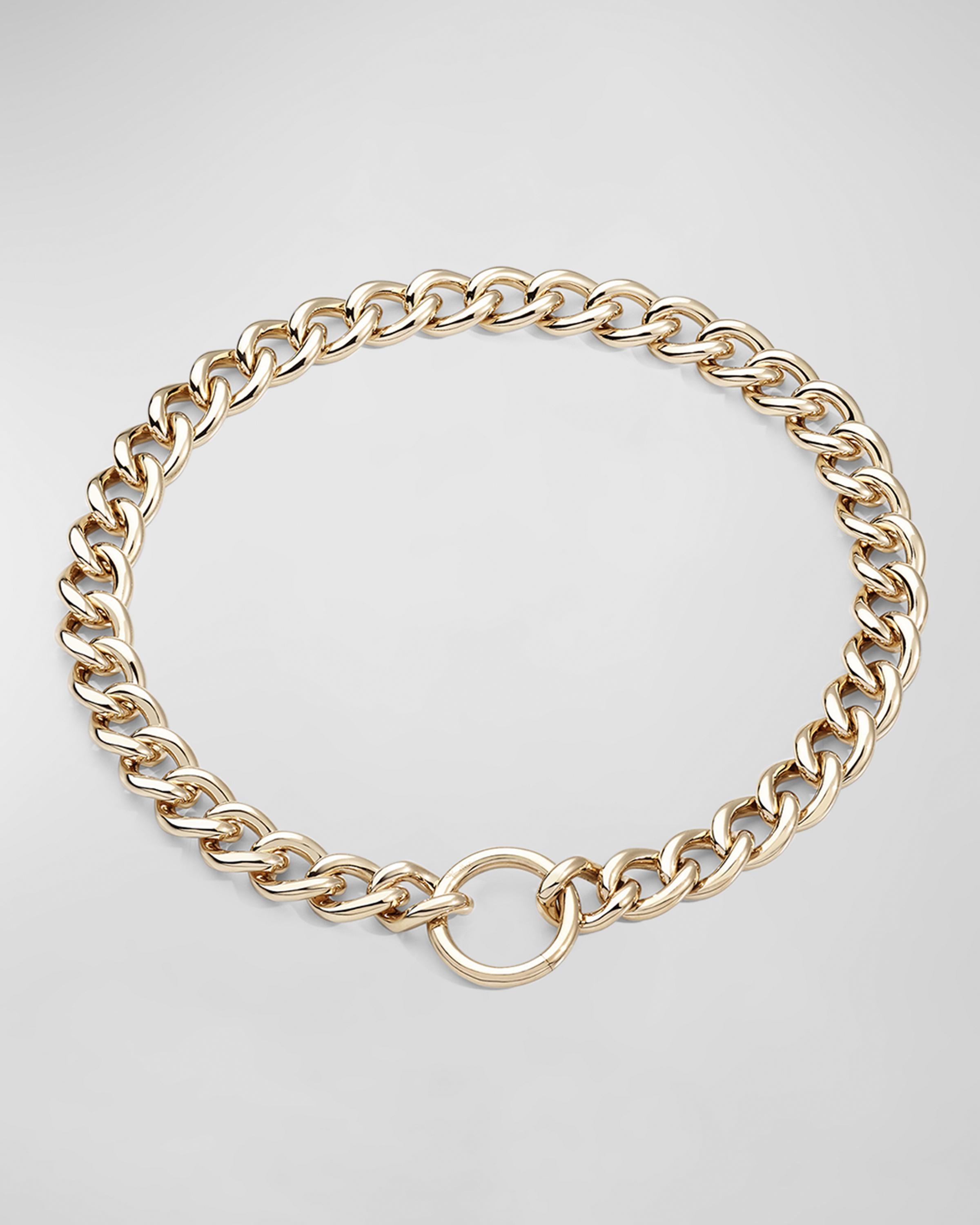 18K Rose Gold Catene Heavy Chain Necklace with Loop, image 4 of 5