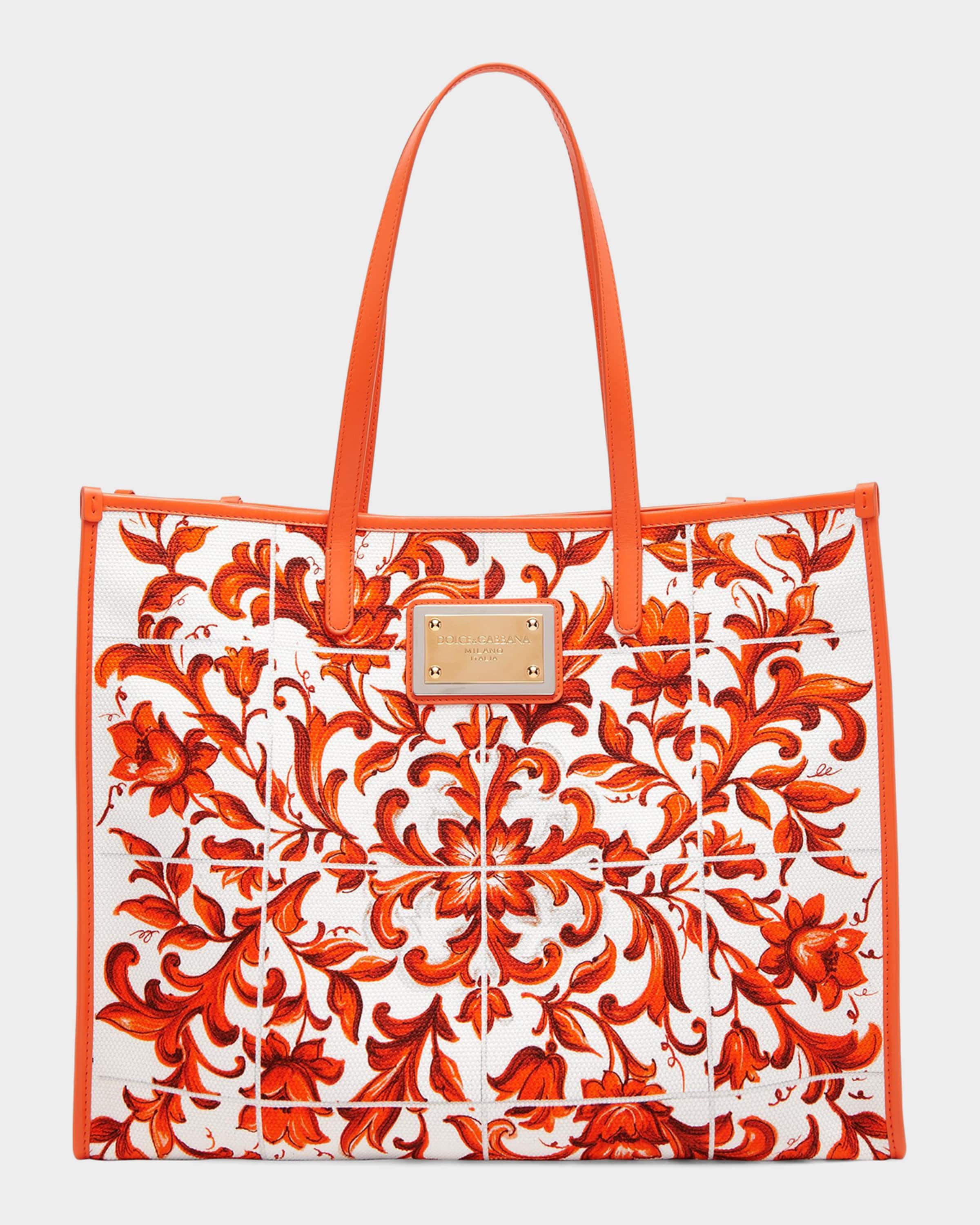 Dolce&Gabbana Majolica-Print Canvas Tote Bag | Neiman Marcus