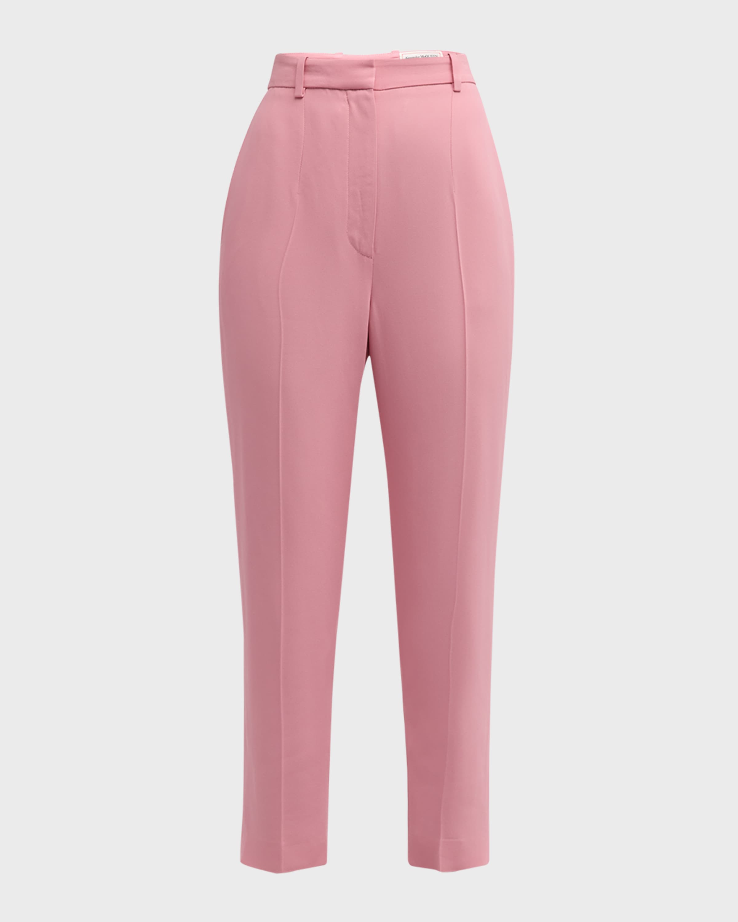 Alexander McQueen High-Waist Crop Cigarette Trousers