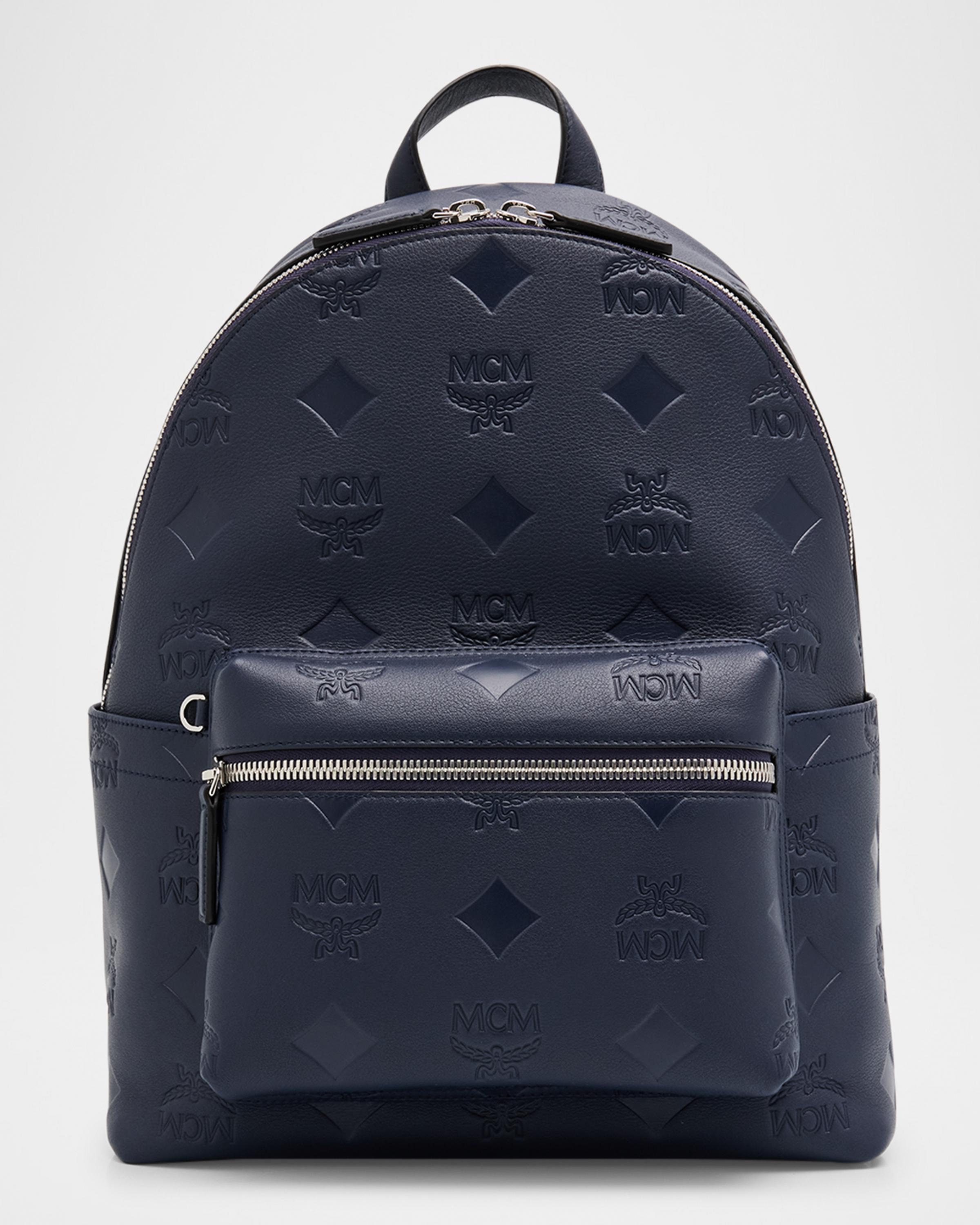 MCM Stark Mini Embossed Leather Backpack | Neiman Marcus