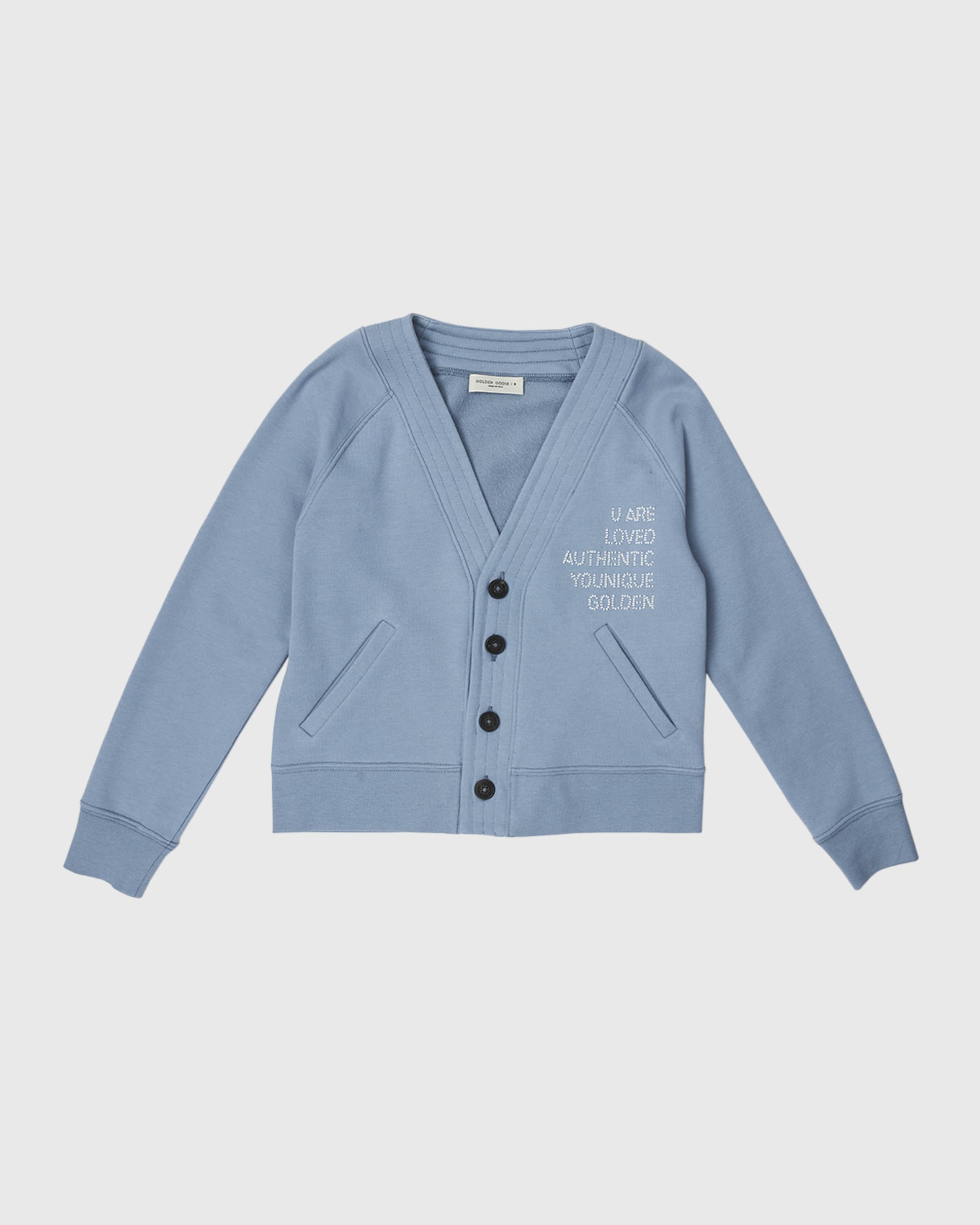 Golden Goose Girl's Journey Embroidered Cardigan, Size 4-10