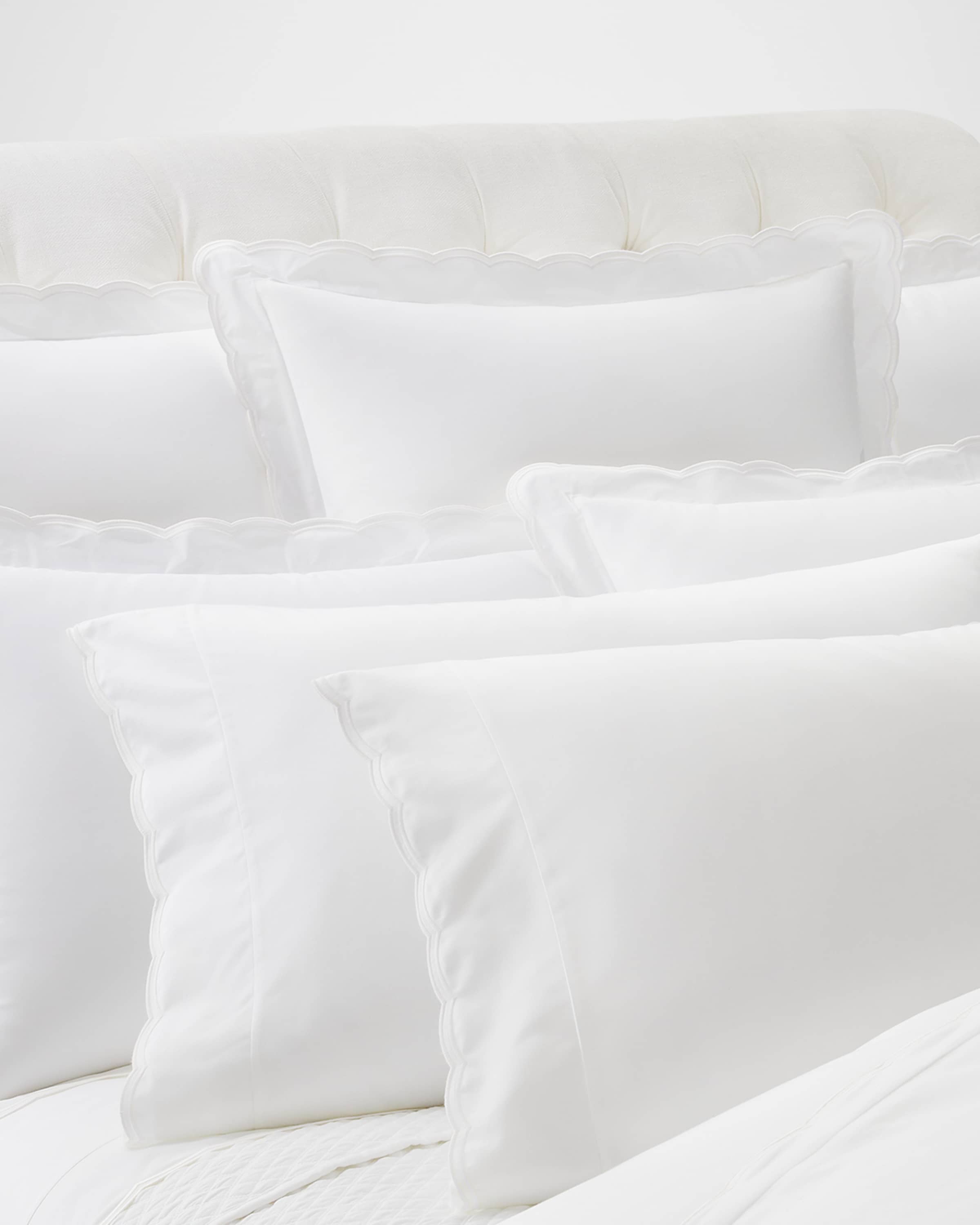 Ralph Lauren Home Malin Scallop 500 Thread Count Queen Flat Sheet