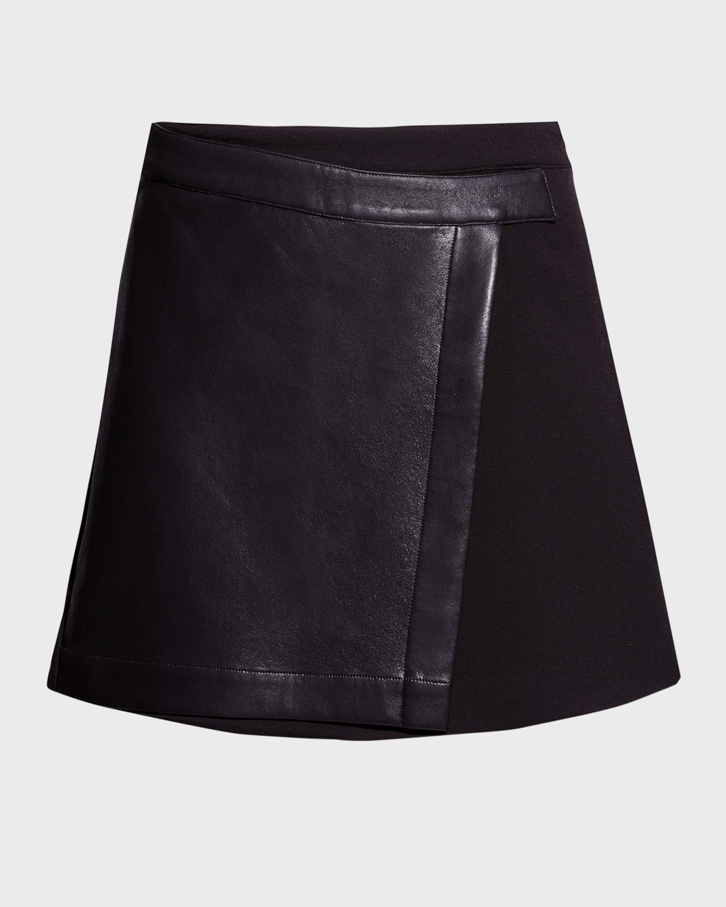 AS by DF Vera Leather Wrap Mini Skirt
