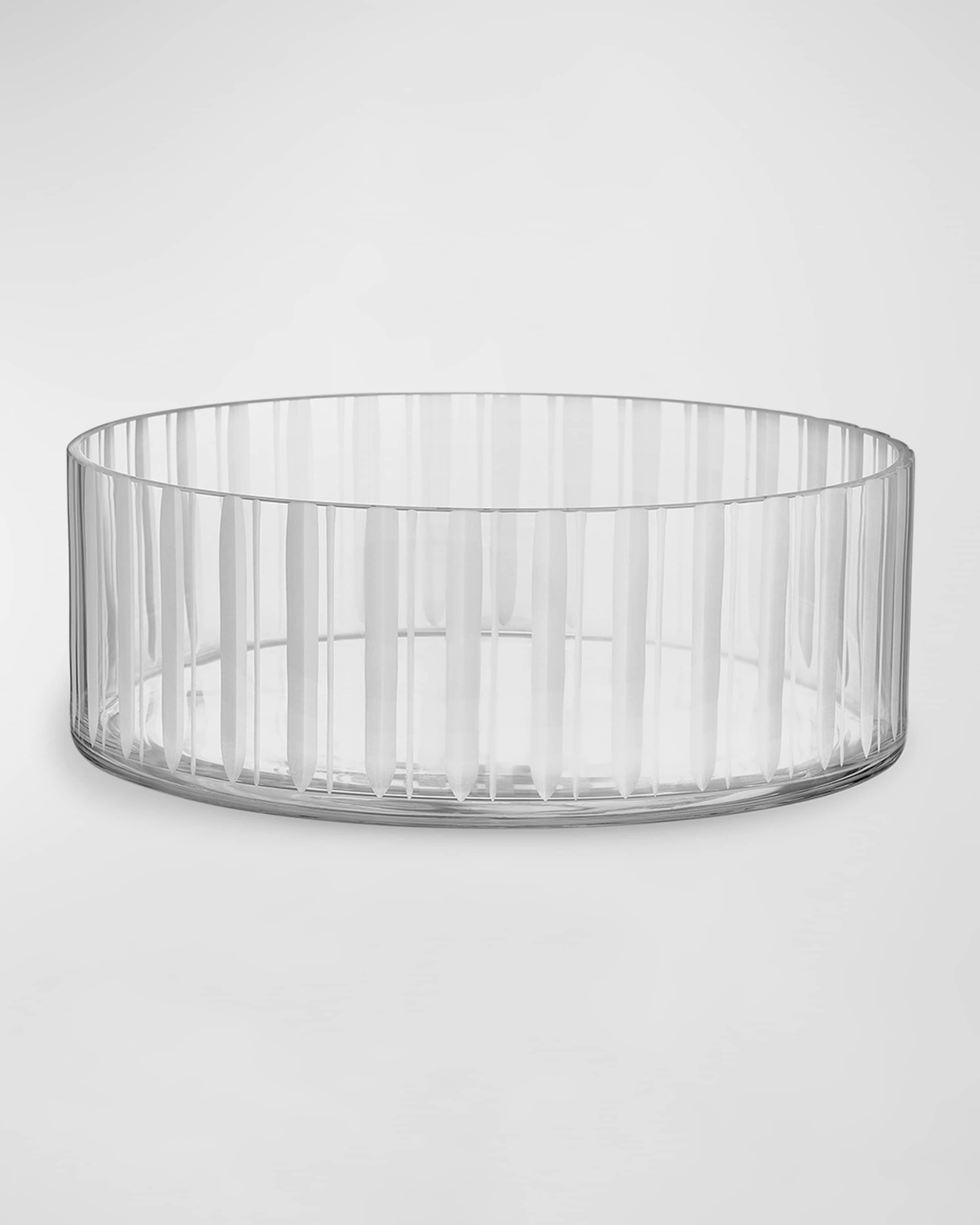 Orrefors 11" Cut in Number Stripes Bowl