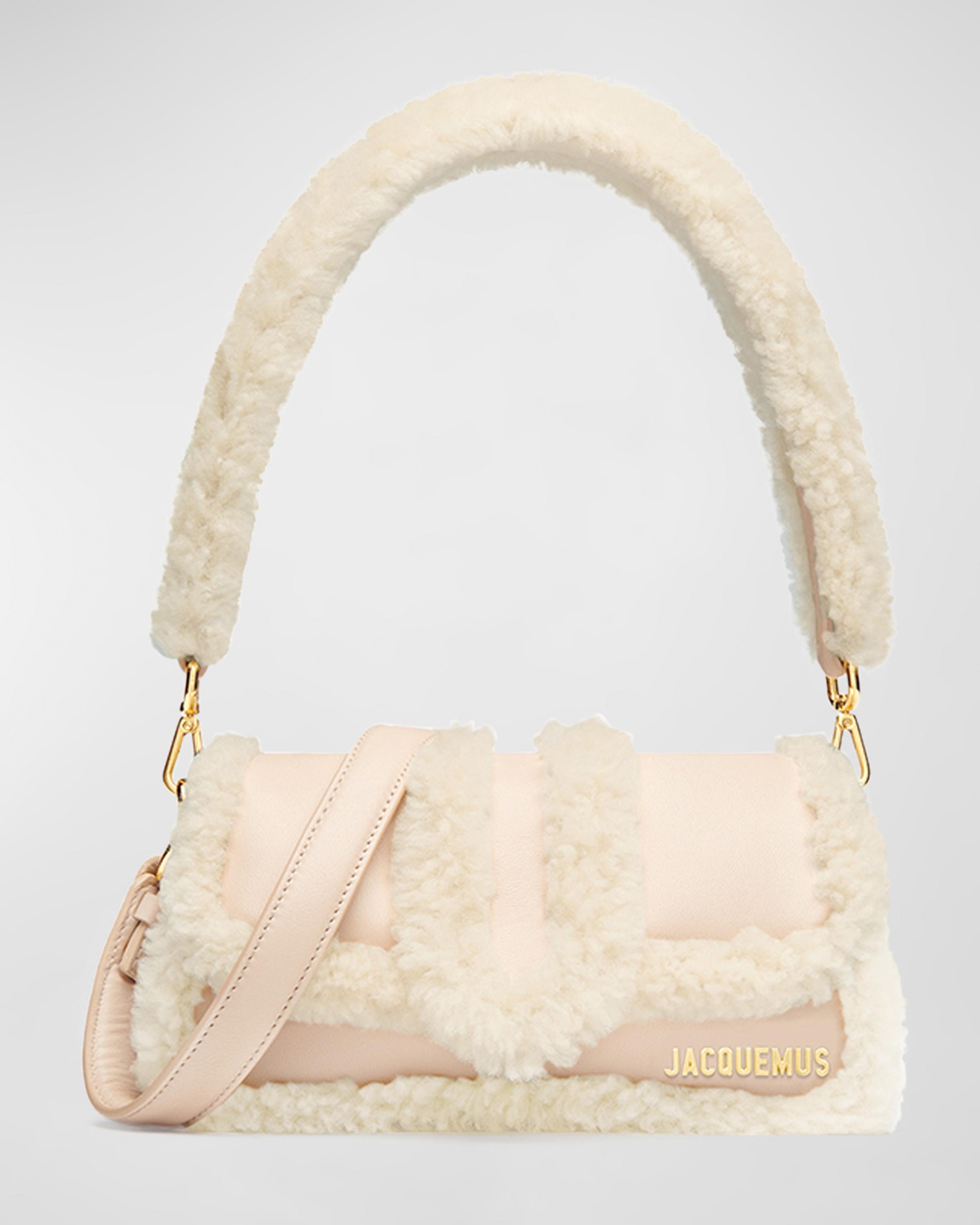 むぅ Jacquemus Le Petit Bambimou Doux Faux-Fur Shoulder Bag | Neiman Marcus